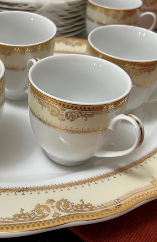 Lorenzo Import Isabella 57-Piece Wavy Porcelain Dinnerware Set customer photo 2