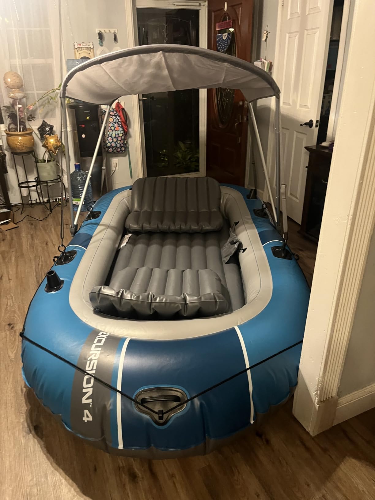 Intex Excursion 4-Person Inflatable Fishing Boat River Raft Set with Oars | 68324EP - Portable Boat with Adjustable Seats with Backrest and High-Ouput Hand Pump, 10ft 4in x 5ft 5in customer photo 2