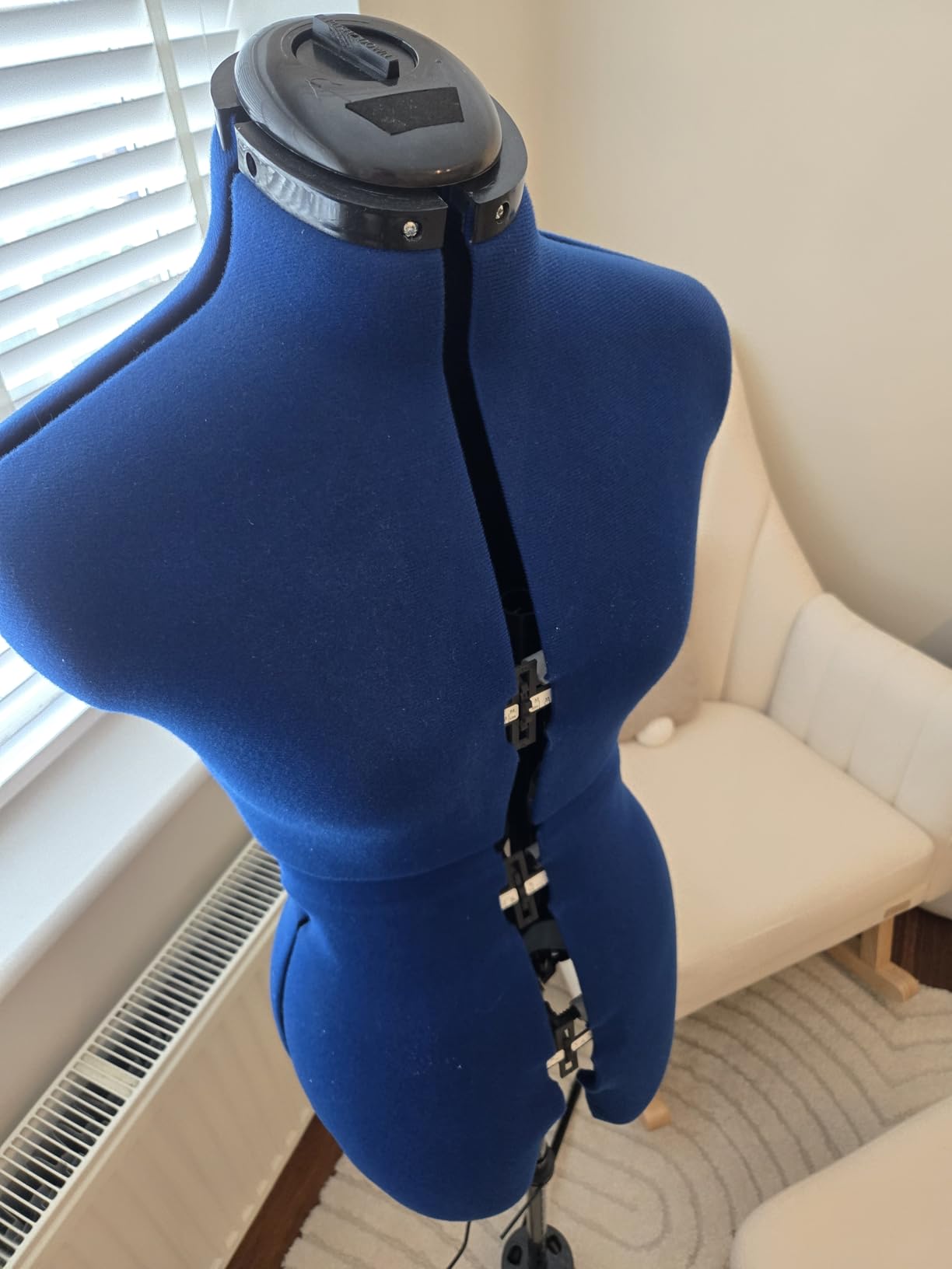 Adjustoform Sew Deluxe FG372 Adjustable Dress & Pants Form Sapphire S-M (US Dress Size 4-12) 8 Part Female Sewing Mannequin + Pin Grip Hem Marker customer photo 1