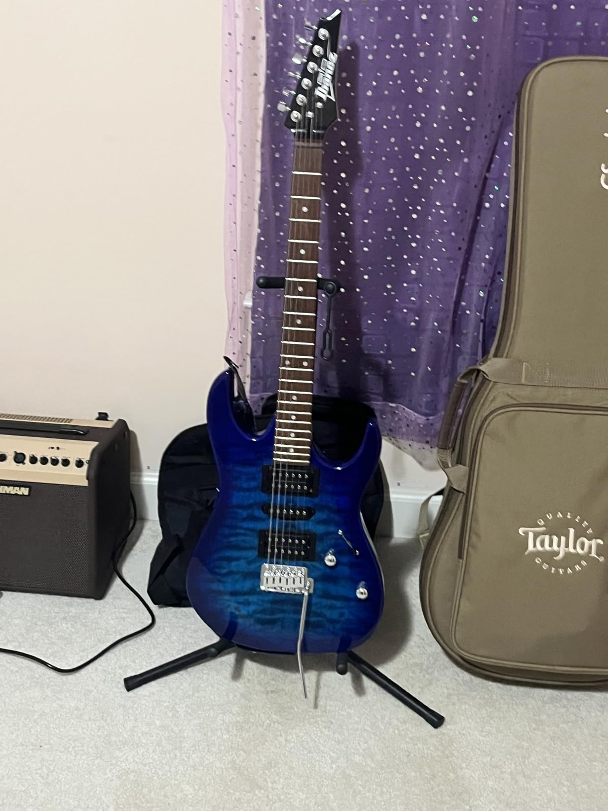 Ibanez GIO Series GRX70QA RG Gio Electric Guitar - Transparent Black Sunburst customer photo 1