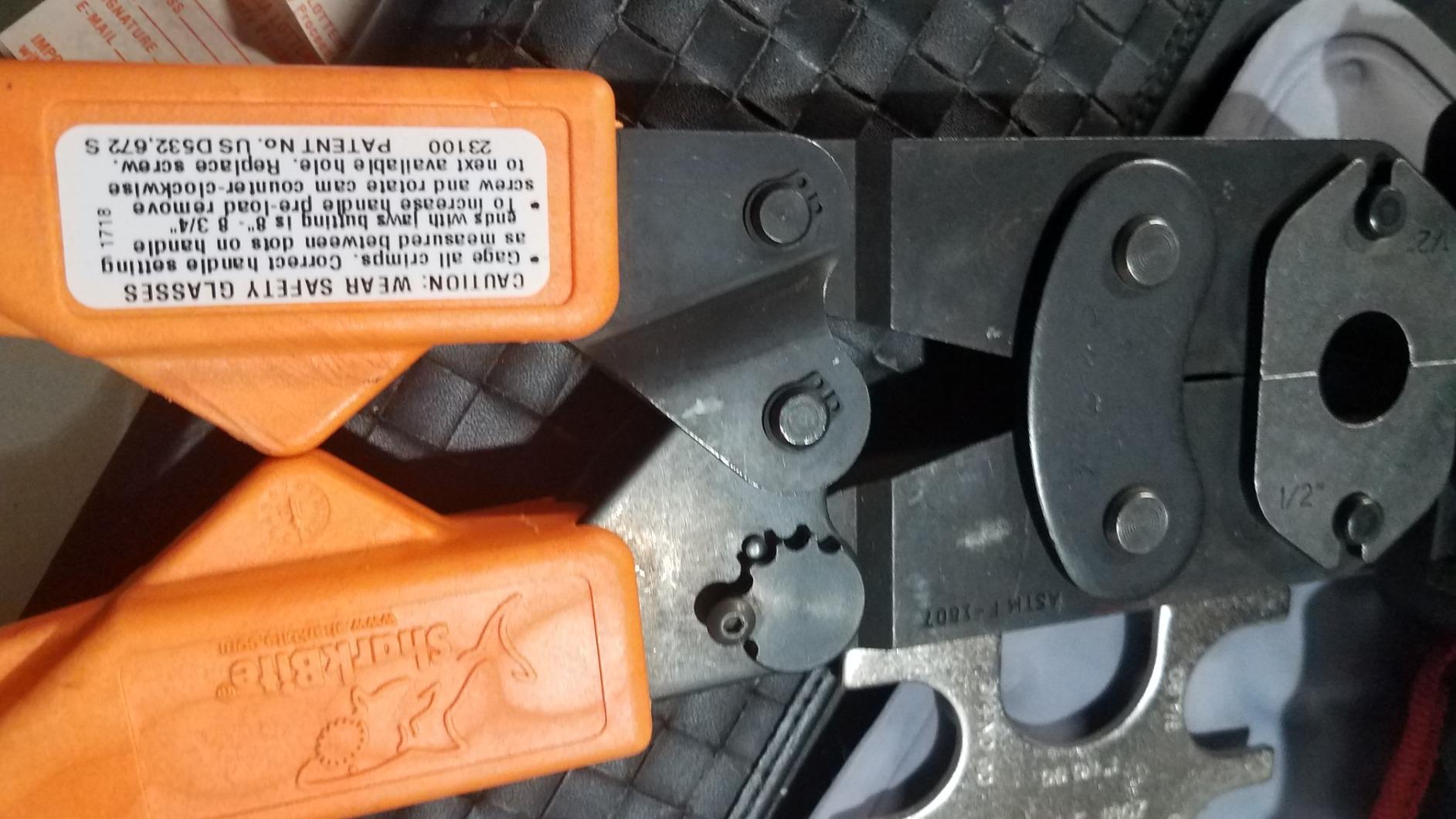 SharkBite 3/8 Inch PEX Crimp Tool Multi-Head Kit, Orange Handles, Plumbing Fittings, 23100 customer photo 2