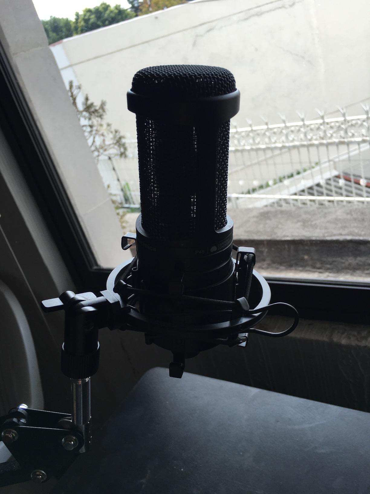 Audio Technica AT2020 Condenser Studio Microphone Bundle with Pop Filter and XLR Cable customer photo 1