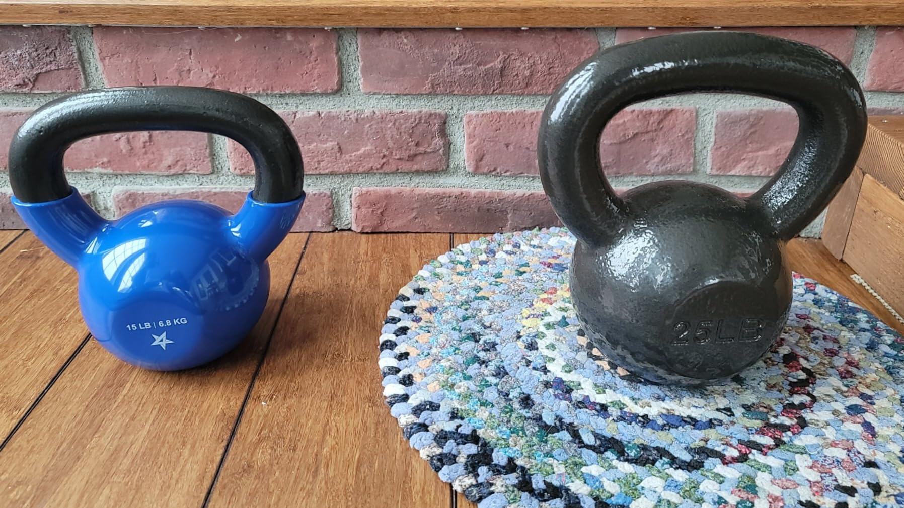 Yes4All Kettlebell, 5-100 LB Vinyl Coated Cast Iron Strength Training Kettlebells for Home Gym Exercises customer photo 1