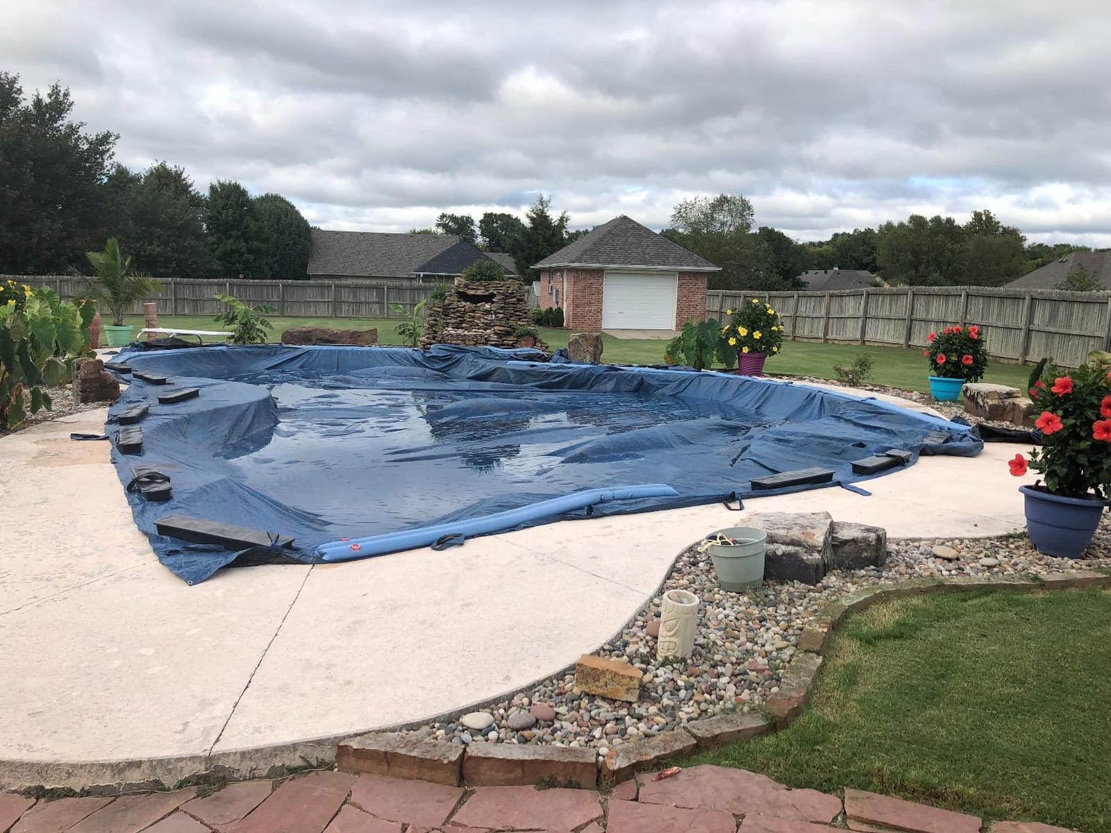 Robelle 20 x 40 ft Heavy Duty Super Winter Pool Cover for Inground Pools | Blue Pool Cover, 5 ft Overlap (25 x 45ft Cover Size), Solid 8 x 8 Scrim, 2.36 oz/yd2, 10-Year Warranty customer photo 1