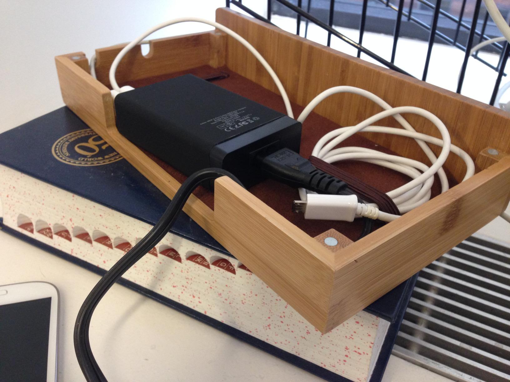 Great Useful Stuff G.U.S. Multi-Device Charging Station Dock & Organizer - Multiple Finishes Available. for Laptops, Tablets, and Phones - Strong Build, Eco-Friendly Bamboo customer photo 2