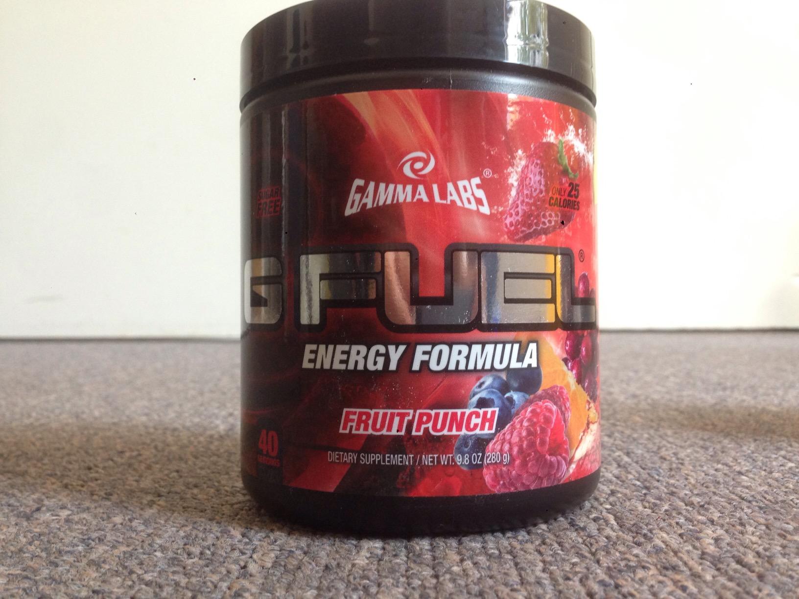 G Fuel Fruit Punch Energy Drink Powder, Pre Workout Caffeine Mix for Gaming, Sugar Free Focus Amino, Vitamin + Antioxidants, 9.9oz (Fruit Punch, 40 Servings) customer photo 1