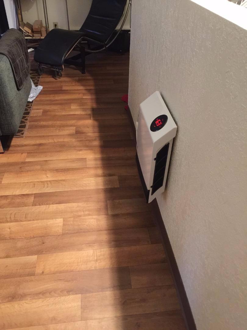Heat Storm Deluxe Space 1000 Watt Infrared Wall Mount Electric Heater, White customer photo 2