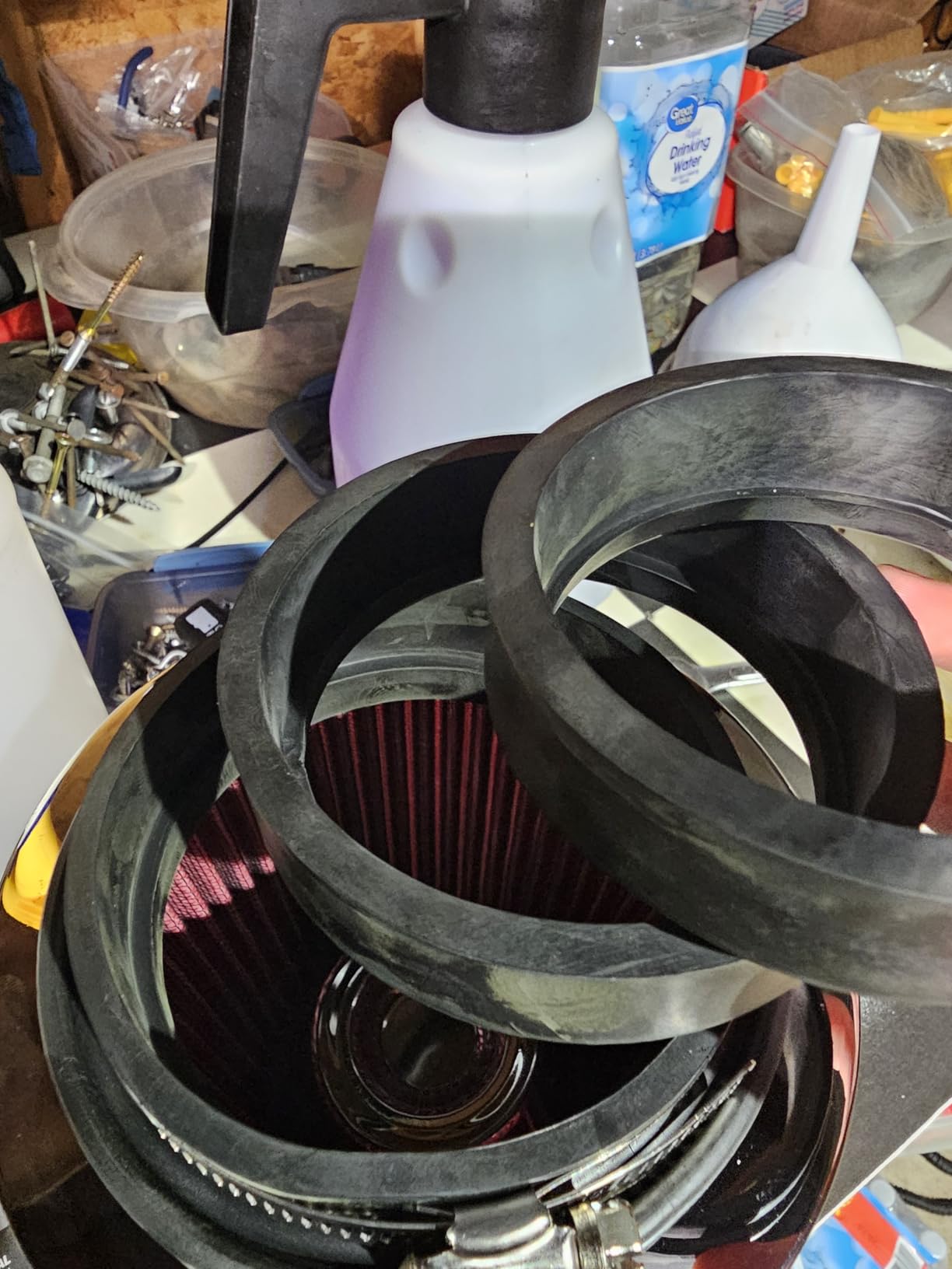 K&N High-Flow Original Lifetime Universal Clamp-On Air Filter: High Performance, Premium: Flange Diameter: 4 In, Filter Height: 5.5 In, Flange Length: 1.125 In, Shape: Round Tapered, RG-1001RD customer photo 1