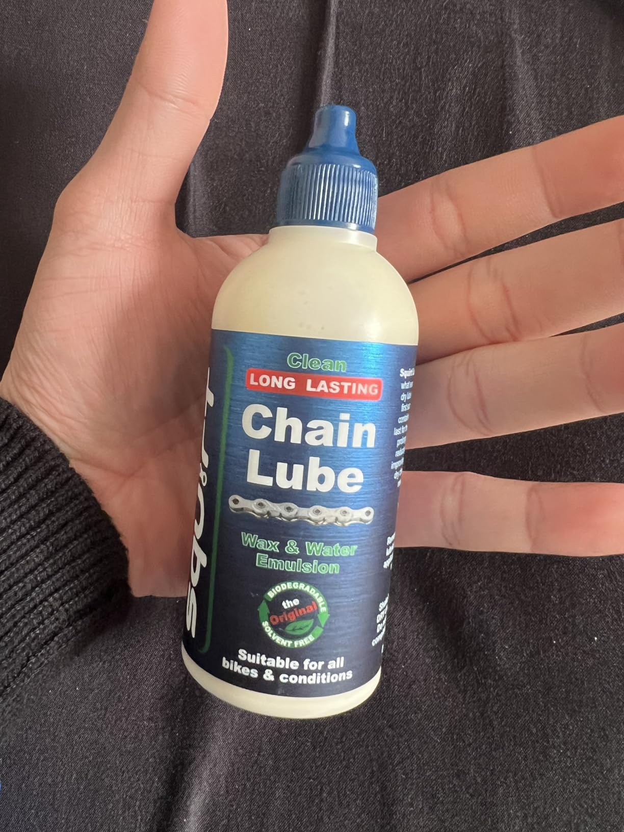 Squirt Chain Lube for Bikes 120 ml - Long-Lasting Lubricant for All Bike Chains - All-Weather Dry Bike Chain Lube to Reduce Noise & Chainsuck customer photo 1
