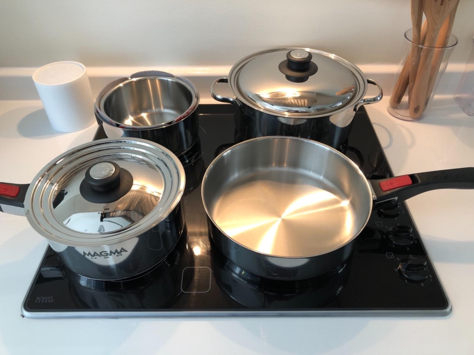 Magma A10-360L-IND 10 Piece Stainless Steel Nesting Cookware Set | Compact Pots & Pans for Boats, RVs, Camping & Home. Stackable, Space-Saving, Induction Cooktop Ready. Durable. customer photo 1