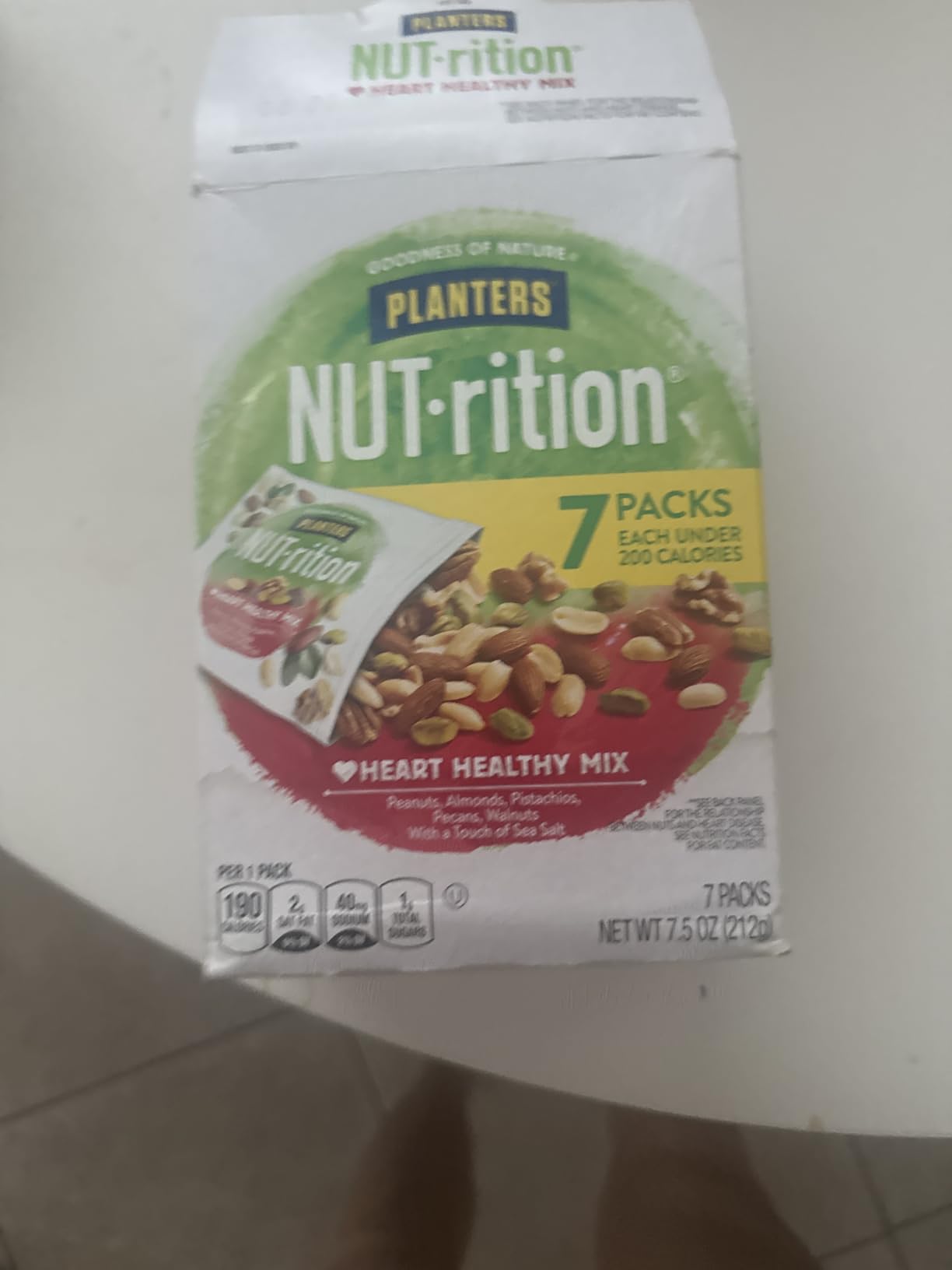 PLANTERS NUT-rition Heart Healthy Mix with Walnuts, 7.5 oz Box (Contains 7 Individual Pouches) - On-the-Go/ Work/School Snack and Active Lifestyle Snack - Great Camping Snacks - Kosher customer photo 1