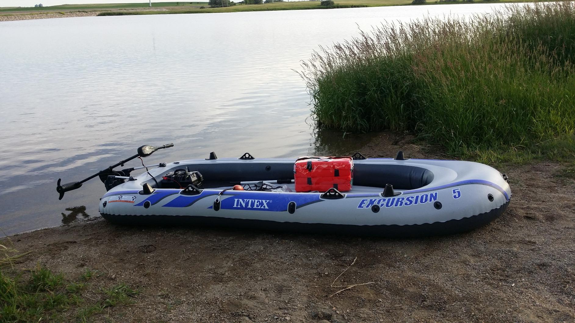 Intex Excursion 5 Person Inflatable Boat, Water Fishing River Raft Set w/ Oars - Large 1,300 Lb Capacity Portable Blow-Up 5 Seater Raft for Adults customer photo 2