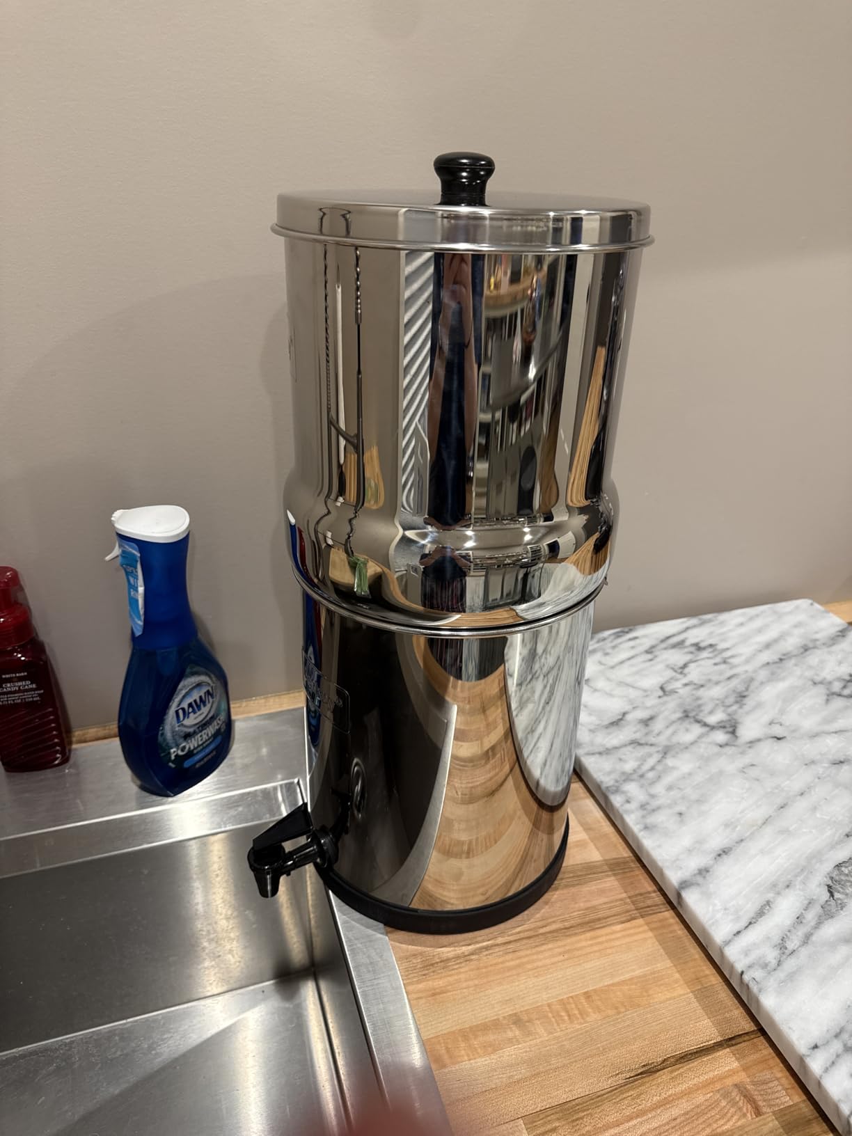 Big Berkey 2.25 Gal Gravity Water Filter System with BB9-2 Filters | Includes 2 Black Berkey Elements, Easy-to-Assemble Stainless Steel Countertop Water Filtration System for Everyday Use customer photo 2