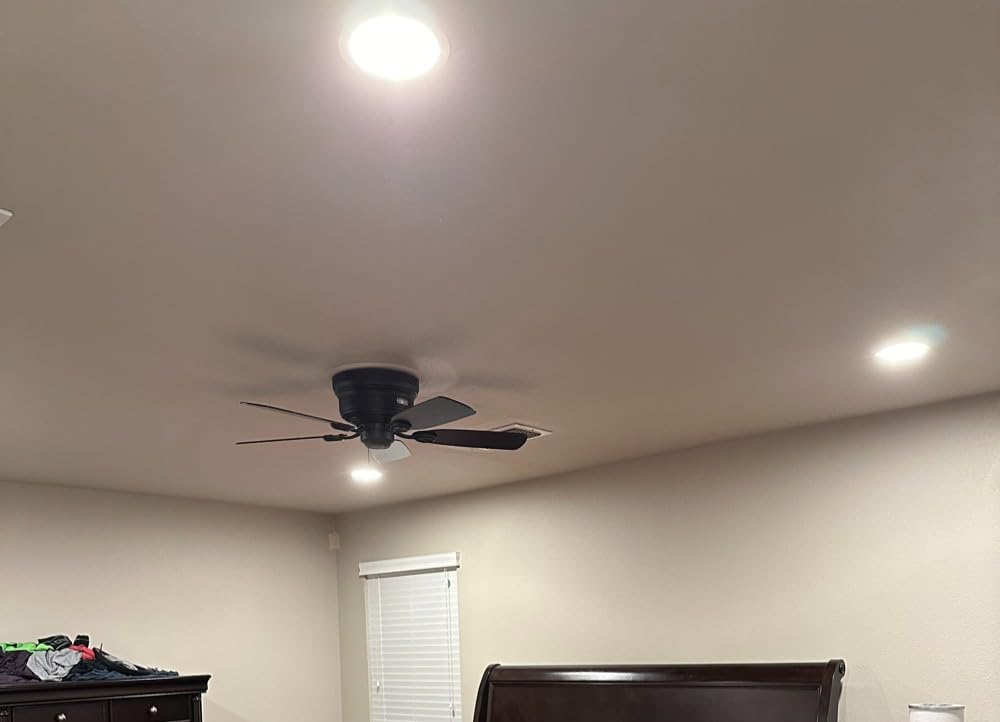 Hunter Low Profile IV, Indoor, Ceiling Fan, No Light, 42 inch, Snow White | Low Profile Flush Mount, Pull Chain, 5 Blades, For Bedroom, Living Room, Kitchen, 51059 customer photo 2
