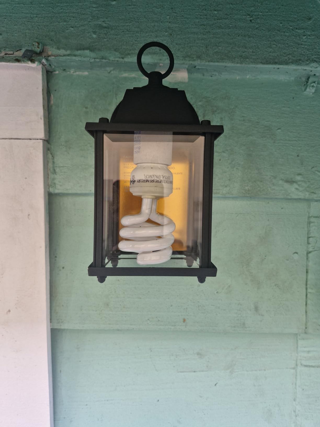 DESIGNERS FOUNTAIN Preston Outdoor Light Fixture, 8 Inch Exterior Wall Lantern Sconce for Front Door, Patio and Porch, Black, 1161-BK customer photo 2