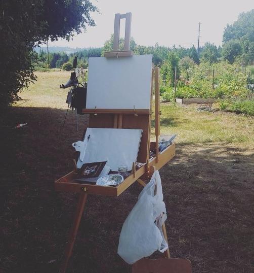 U.S. Art Supply Large Beechwood French Easel, Adjustable Plein Air Easels | Sketchbox Tripod for Field & Studio Painting Easel for Adults, Drawing, Display - Portable with Artist Drawer & Palette customer photo 1