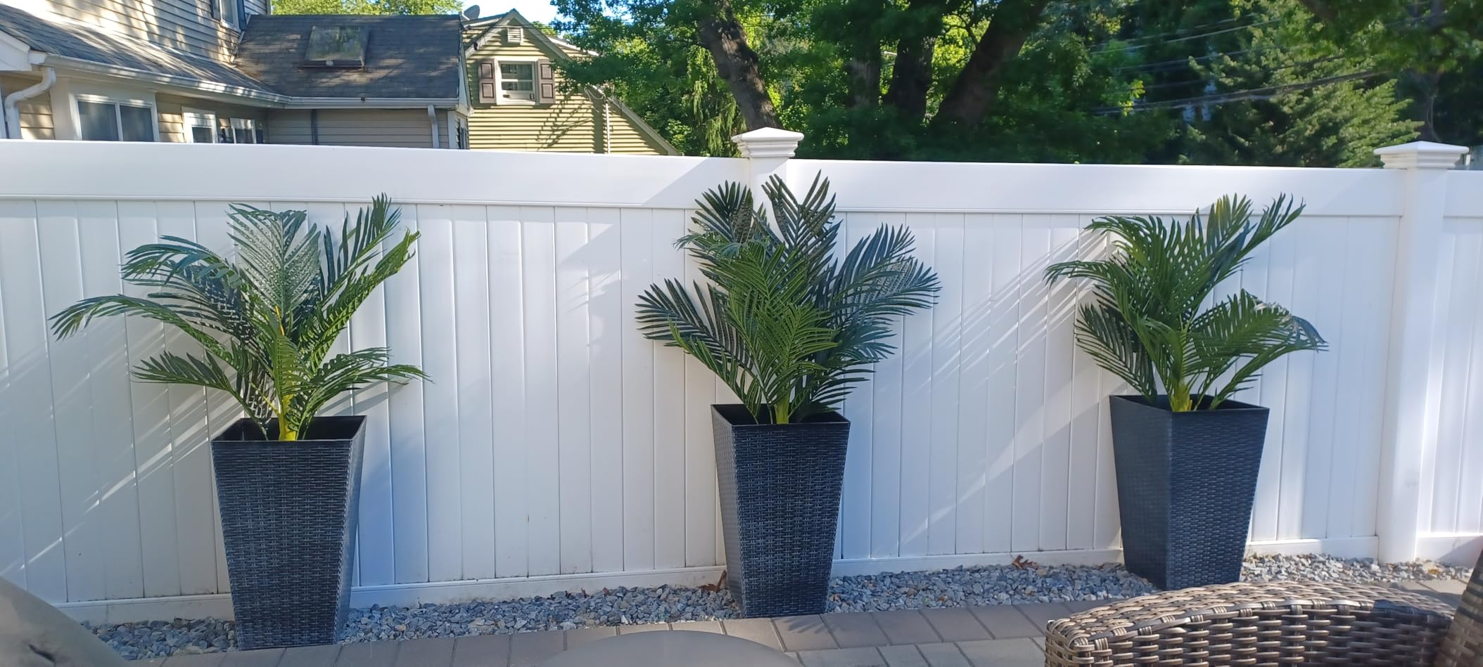 Nearly Natural 4 ft Artificial Golden Cane Palm Tree with Nursery Pot | Double-Stalk, Lush Realistic Foliage, Indoor Faux Palm Plant, Living Room Decor, Perfect Tropical Decoration customer photo 2