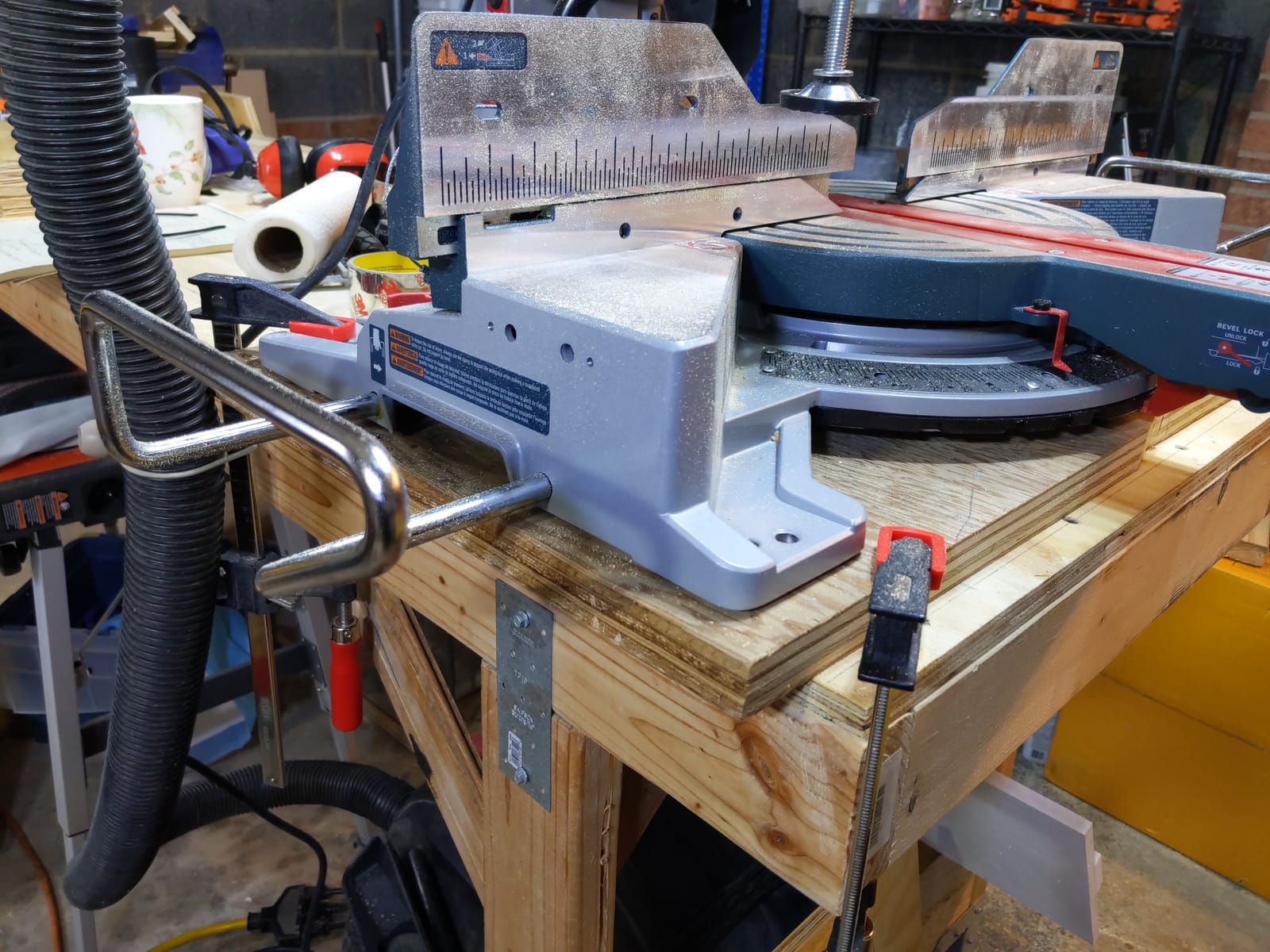 BOSCH 15.0 Amp CM10GD 10 In. Dual-Bevel Glide Miter Saw for Woodworking | Articulated hinge arms, axial-glide system customer photo 1