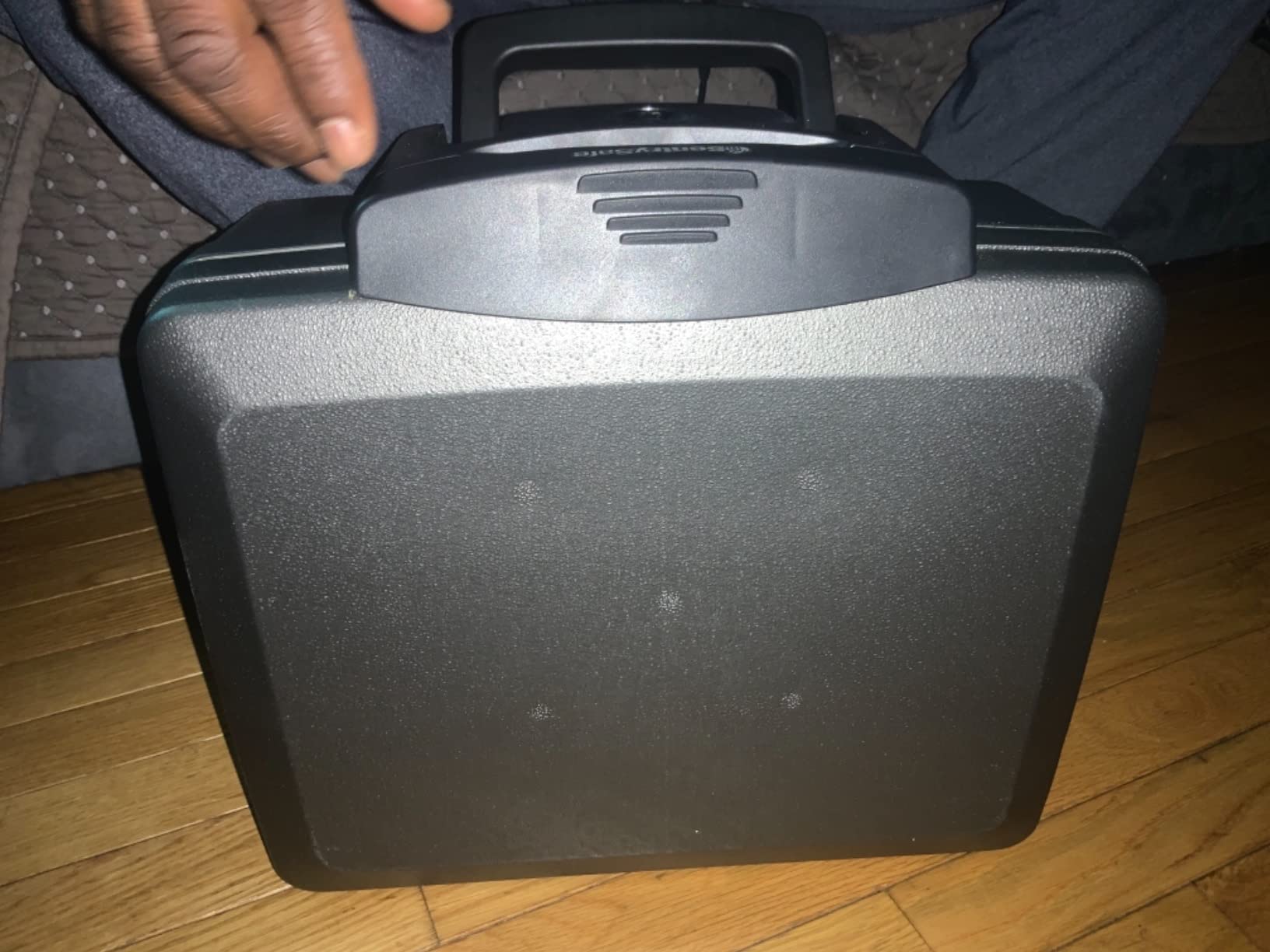 SentrySafe Fireproof and Waterproof Safe, Black Portable Lock Box with Key Lock and Carrying Handle, H0100 customer photo 1