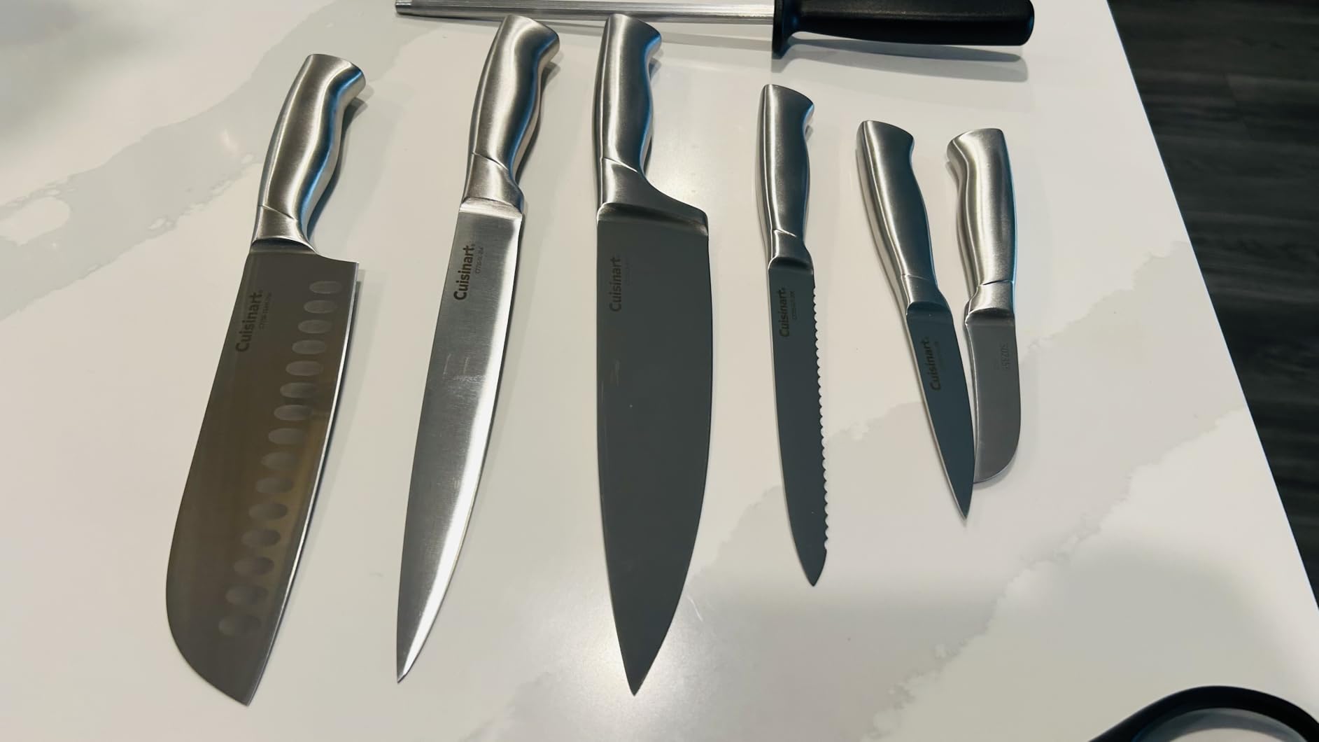 Cuisinart 15-Piece Stainless Steel Hollow Handle Block Set, C77SS-15PK | Kitchen knife set with high-carbon stainless steel blades, sharpening steel, household shears & wooden block customer photo 1