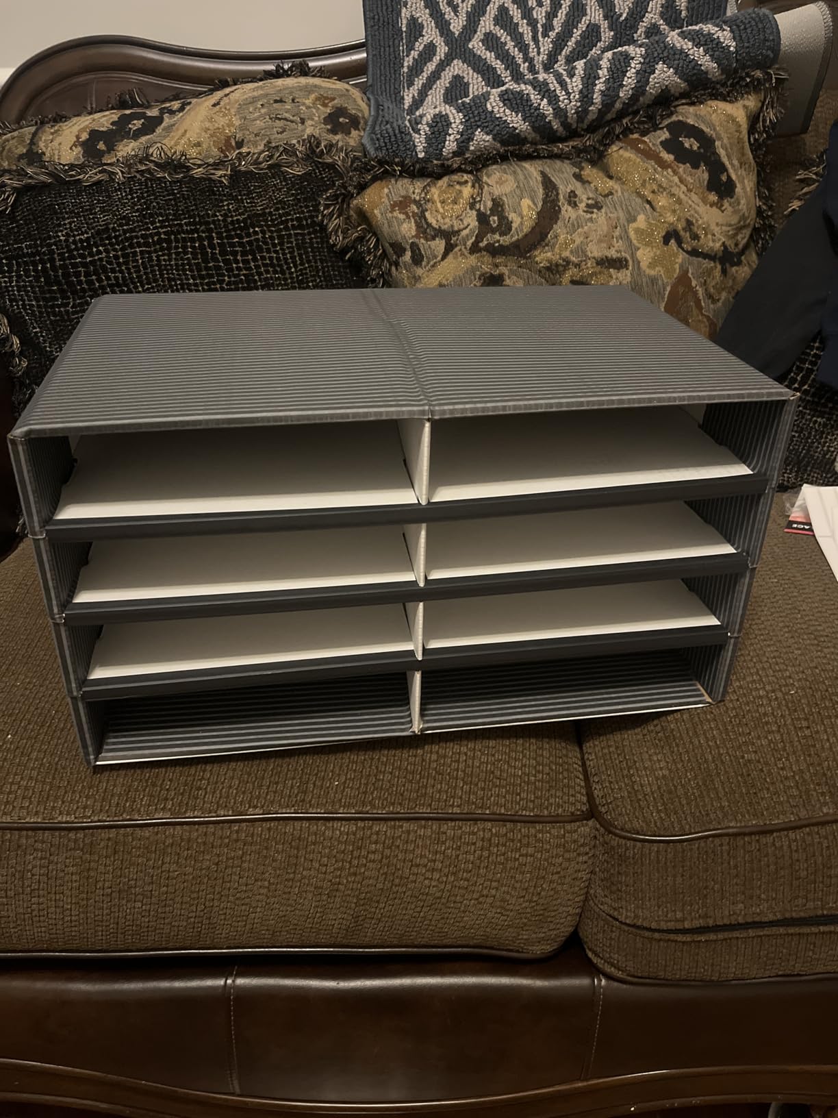 Bankers Box Decorative Eight Compartment Literature Sorter, Letter, Black/Gray customer photo 1
