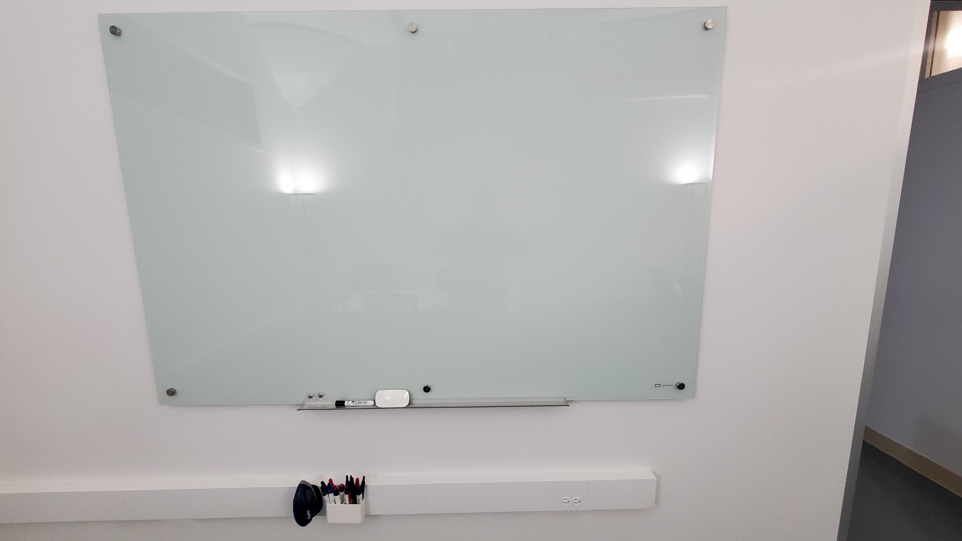 Quartet Magnetic Glass Dry Erase White Board, 48''W x 36''H Whiteboard, Infinity Frameless Mounting, White Surface (G4836W) customer photo 2
