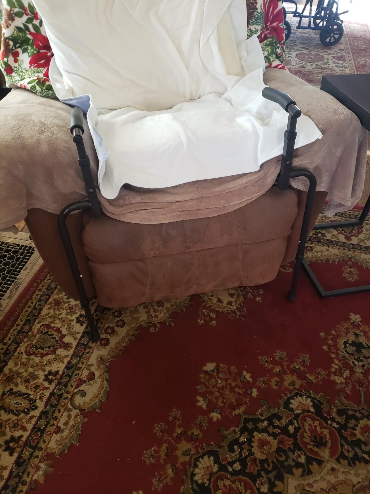 Able Life Universal Stand Assist with Legs, Chair Lift-Assist for Elderly, Grab Bar Standing Aid for Seniors, Daily Living Mobility Aid, Brown customer photo 2