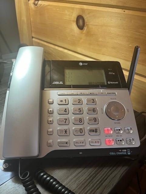 AT&T TL86103 2-Line Corded/Cordless Phone System for Small Business with Answering Machine, Connect-to-Cell Bluetooth, Caller ID, Intercom, Long Range & Expandable to 12 Handsets (Silver/Black) customer photo 1