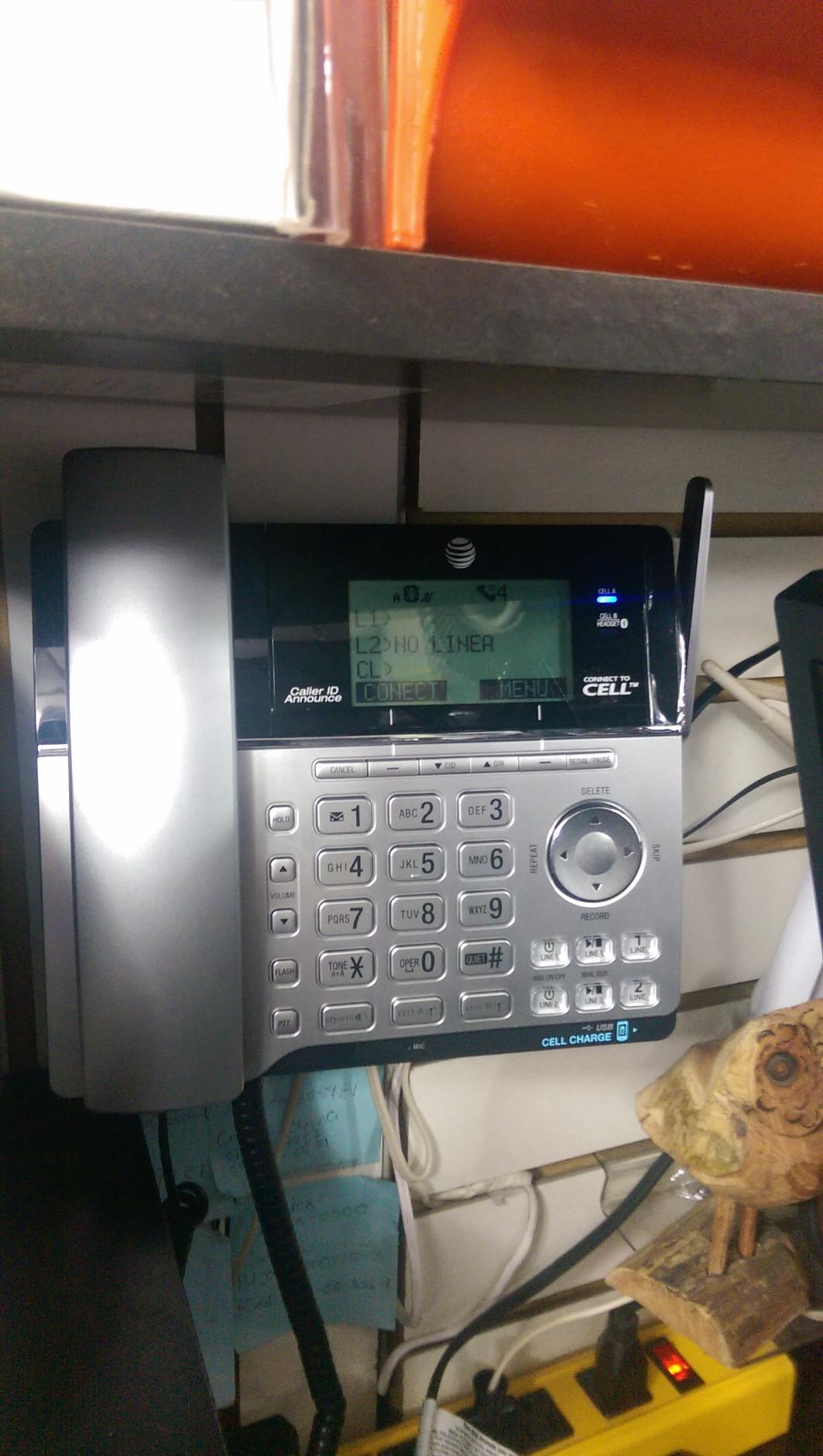 AT&T TL86103 2-Line Corded/Cordless Phone System for Small Business with Answering Machine, Connect-to-Cell Bluetooth, Caller ID, Intercom, Long Range & Expandable to 12 Handsets (Silver/Black) customer photo 2