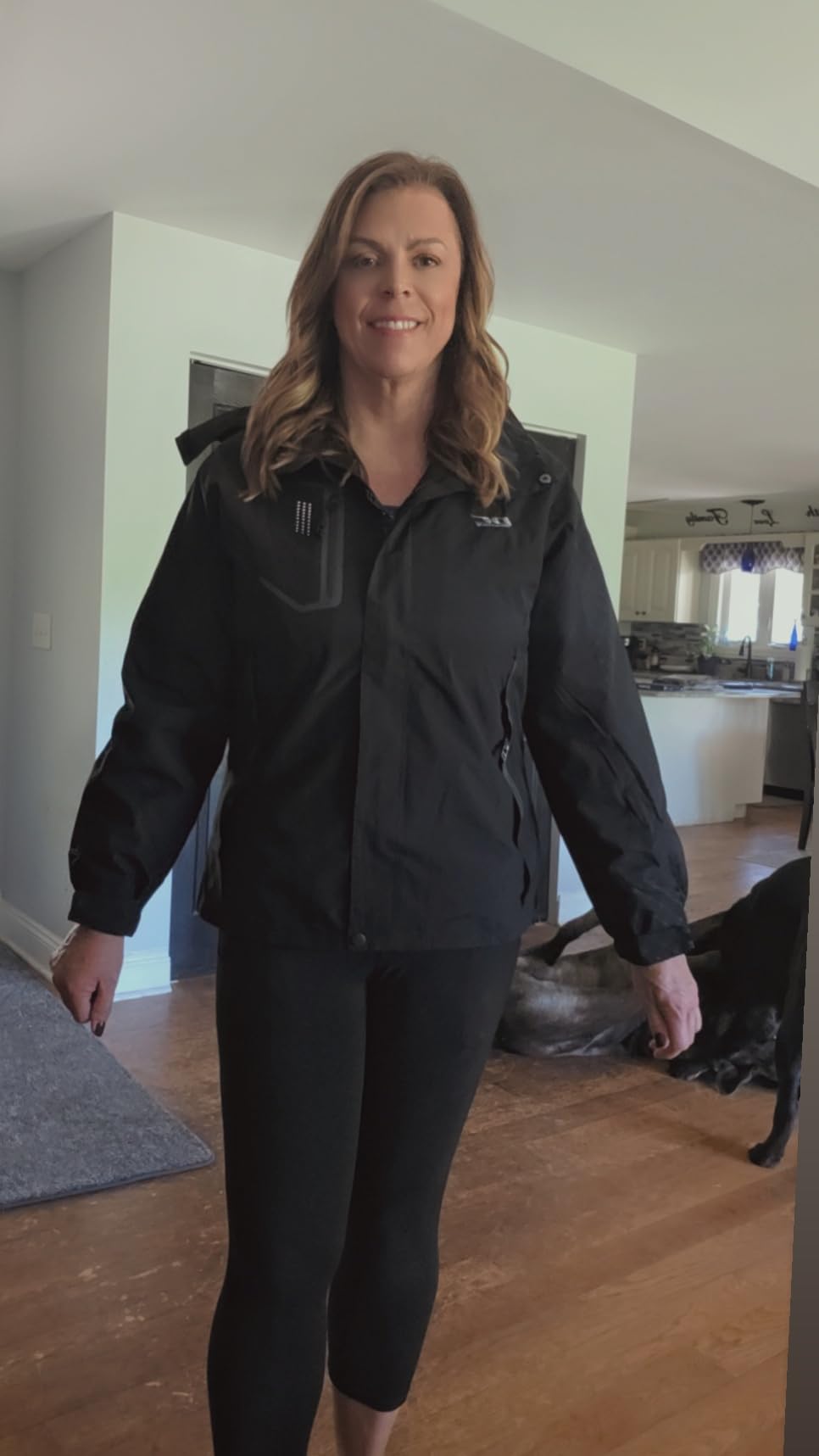 Women's Lightweight Waterproof Hooded Rain Jacket customer photo 1