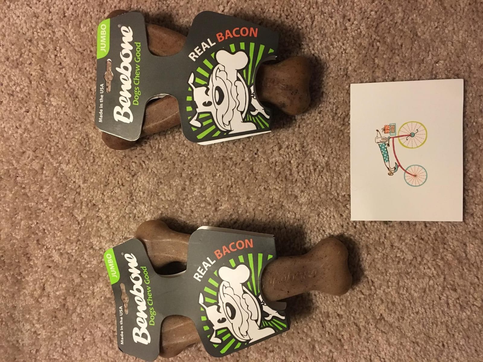 Benebone Wishbone Dog Chew Toy for Aggressive Chewers, Real Bacon, Small | Durable, Super Chewer, Made in USA customer photo 1