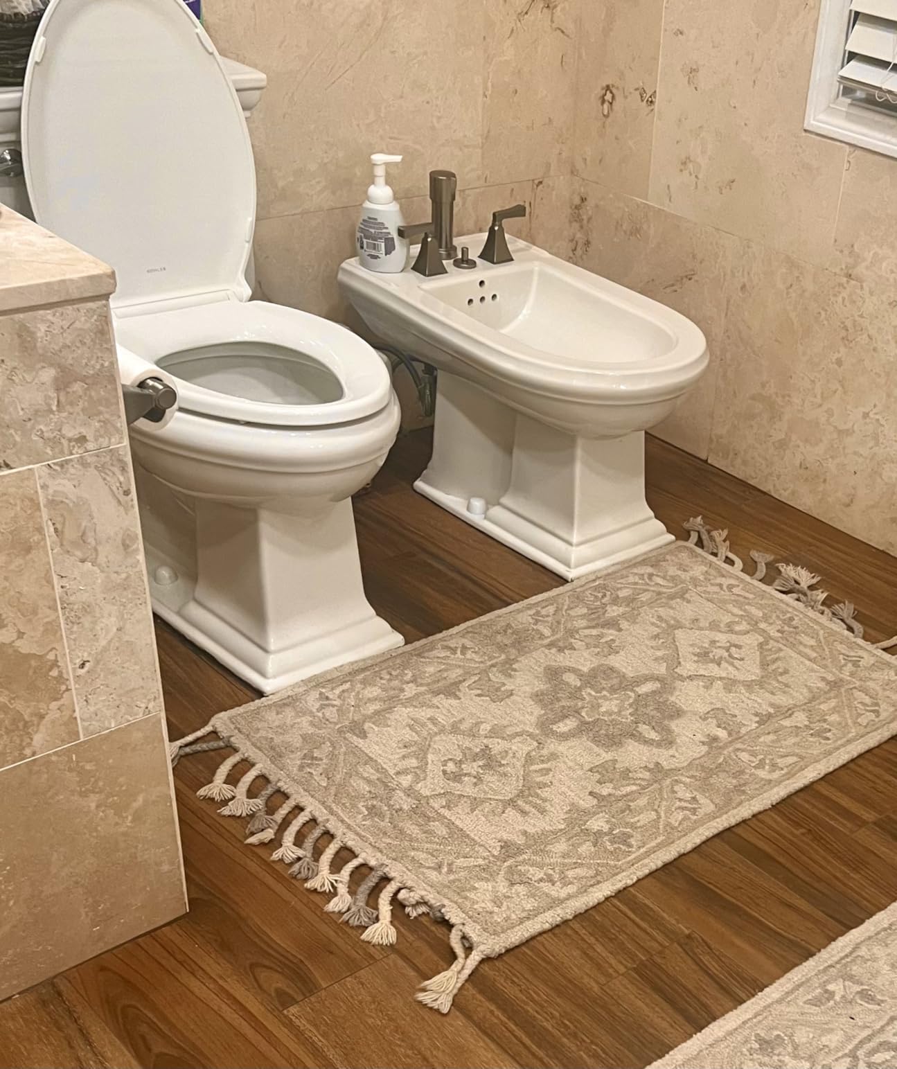 15 sqft Heated Bathroom Floor Mat Kit, 120V Electric Radiant Floor Heat Heating Mat System with Aube Programmable Floor Sensing Thermostat w/Floor Sensor. Tile, Stone, Marble, Laminate, Vinyl, Wood customer photo 2