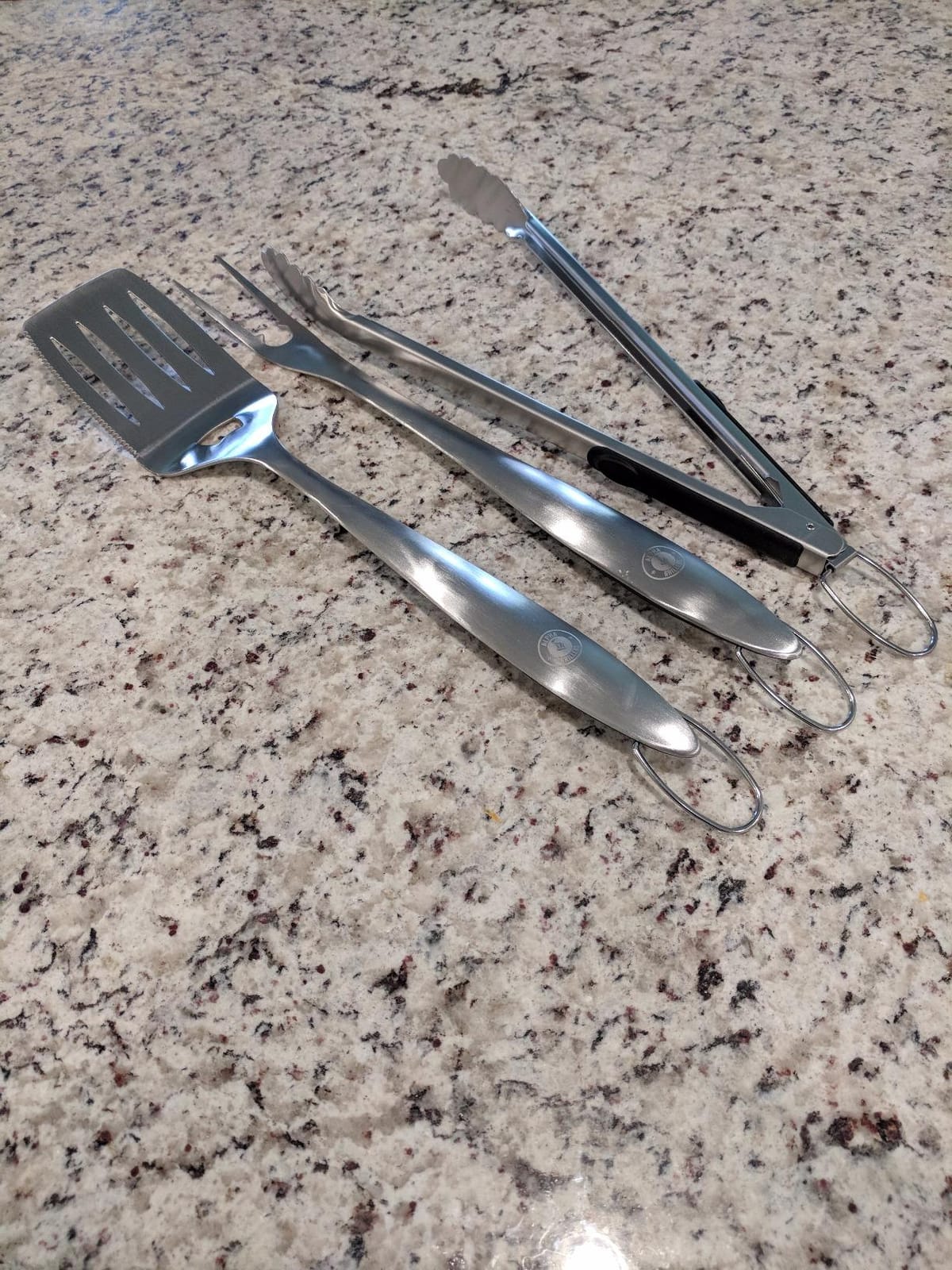 Alpha Grillers Grill Tools Set, BBQ & Grilling Accessories Outdoor Utensils | Heavy-Duty Stainless Steel Spatula, Fork, Brush & Tongs, Great BBQ Gift for Men customer photo 1
