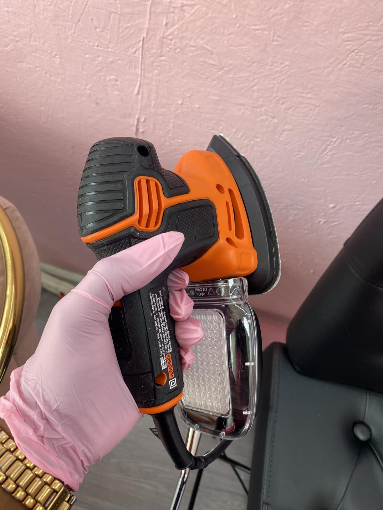 BLACK+DECKER Detail Sander, 1.2 Amp, 16,000 OPM, Compact Design, 3-Position Grip for Comfort, Includes Dust Collector, Corded (BDEMS600) customer photo 2
