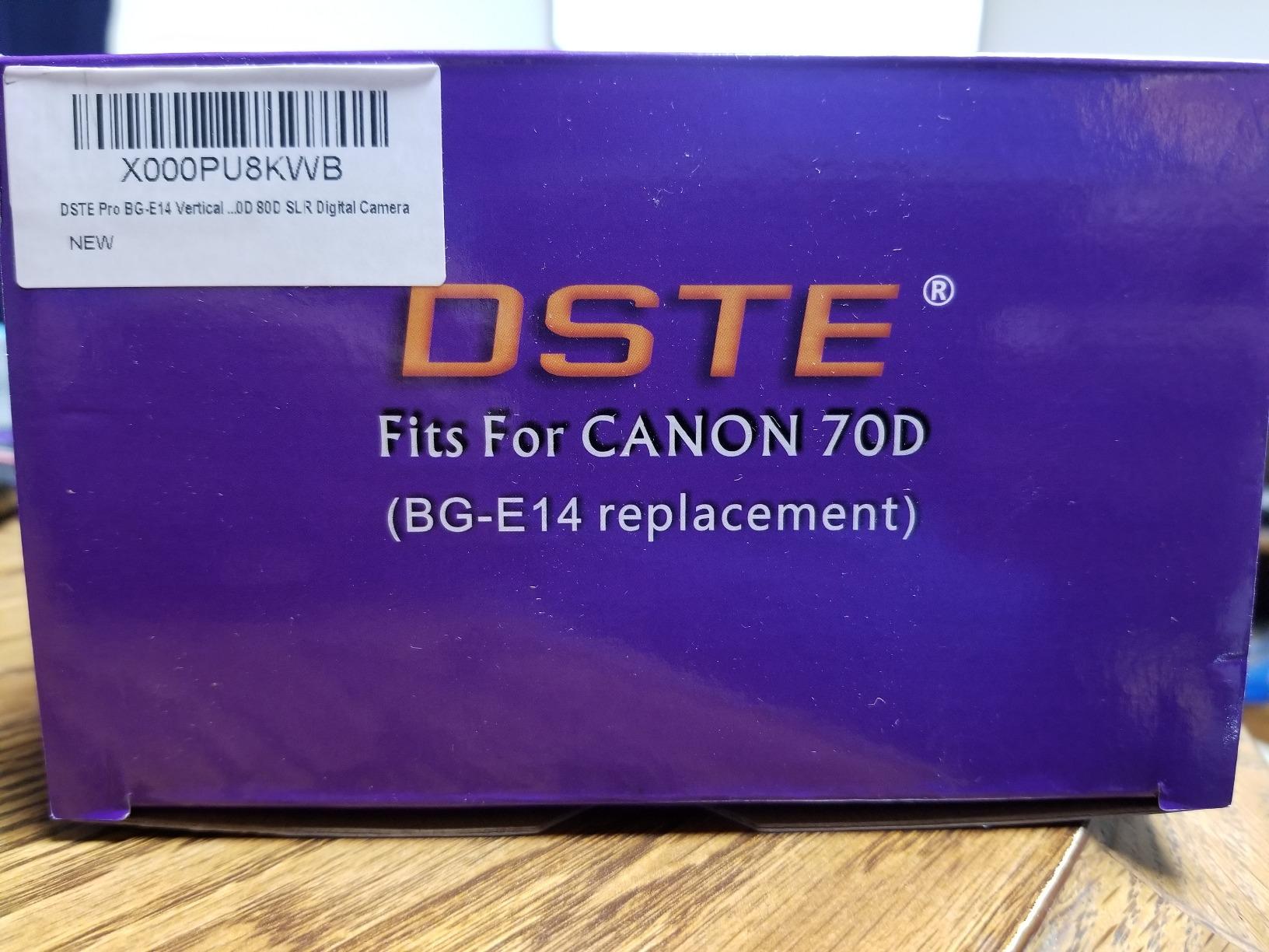 DSTE Pro BG-E14 Vertical Battery Grip + 2X LP-E6 LP-E6N Compatible with Canon EOS 70D 80D 90D SLR Digital Camera customer photo 1