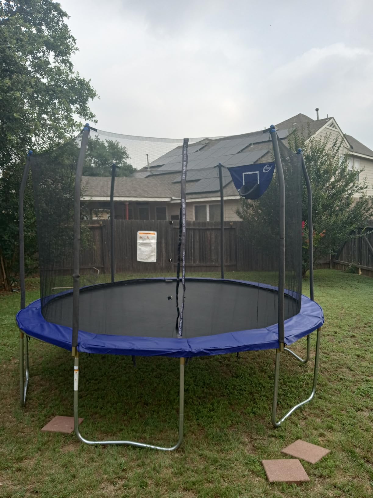 Skywalker Trampoline Outdoor 8 Ft, 12 Ft, 15 Ft Jump N' Dunk Round Outdoor Trampoline with Net, Trampoline Mat, and Basketball Hoop customer photo 1