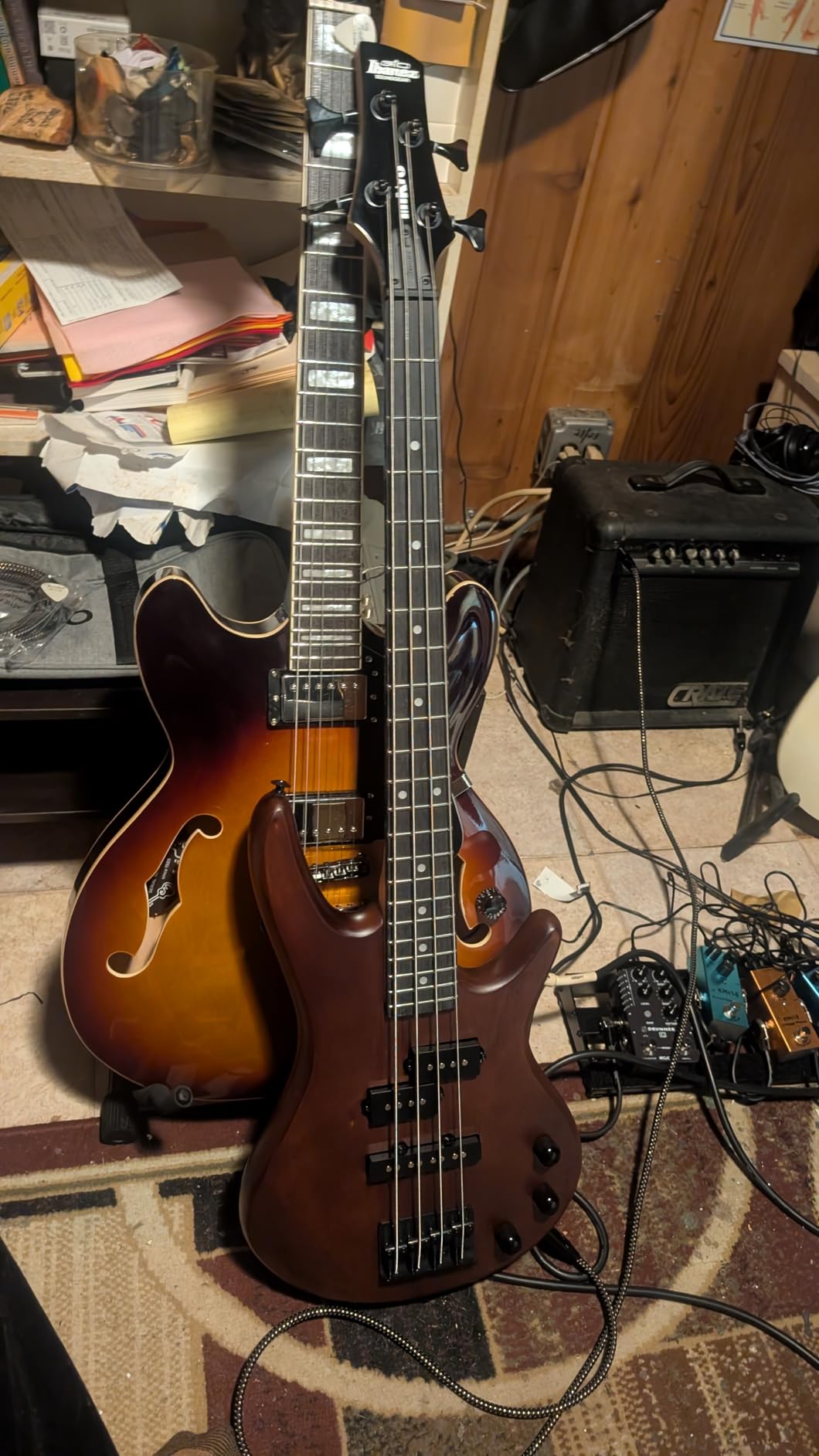 Ibanez GSRM20BWNF MiKro - Walnut Flat | Short-scale electric bass with mahogany body, PJ pickup configuration and 22 frets customer photo 2
