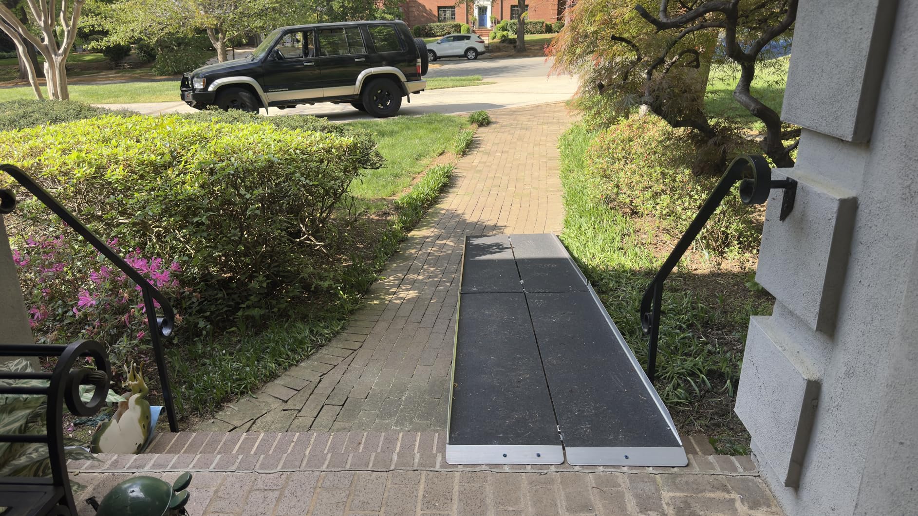 12' Portable Wheelchair Ramp for Home Steps & Entry, 600 lb Capacity, Folding, Non-Slip, for Scooter, Walker, Rollator, Silver Spring customer photo 2