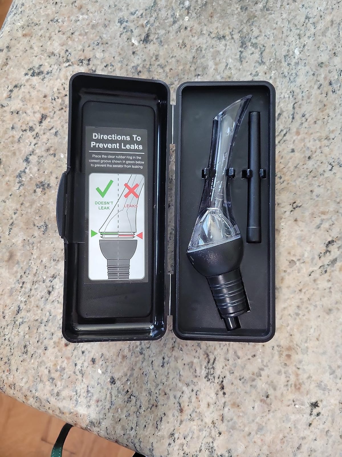 Vintorio Wine Aerator Pourer - Premium Aerating Pourer and Decanter Spout (Black) customer photo 1