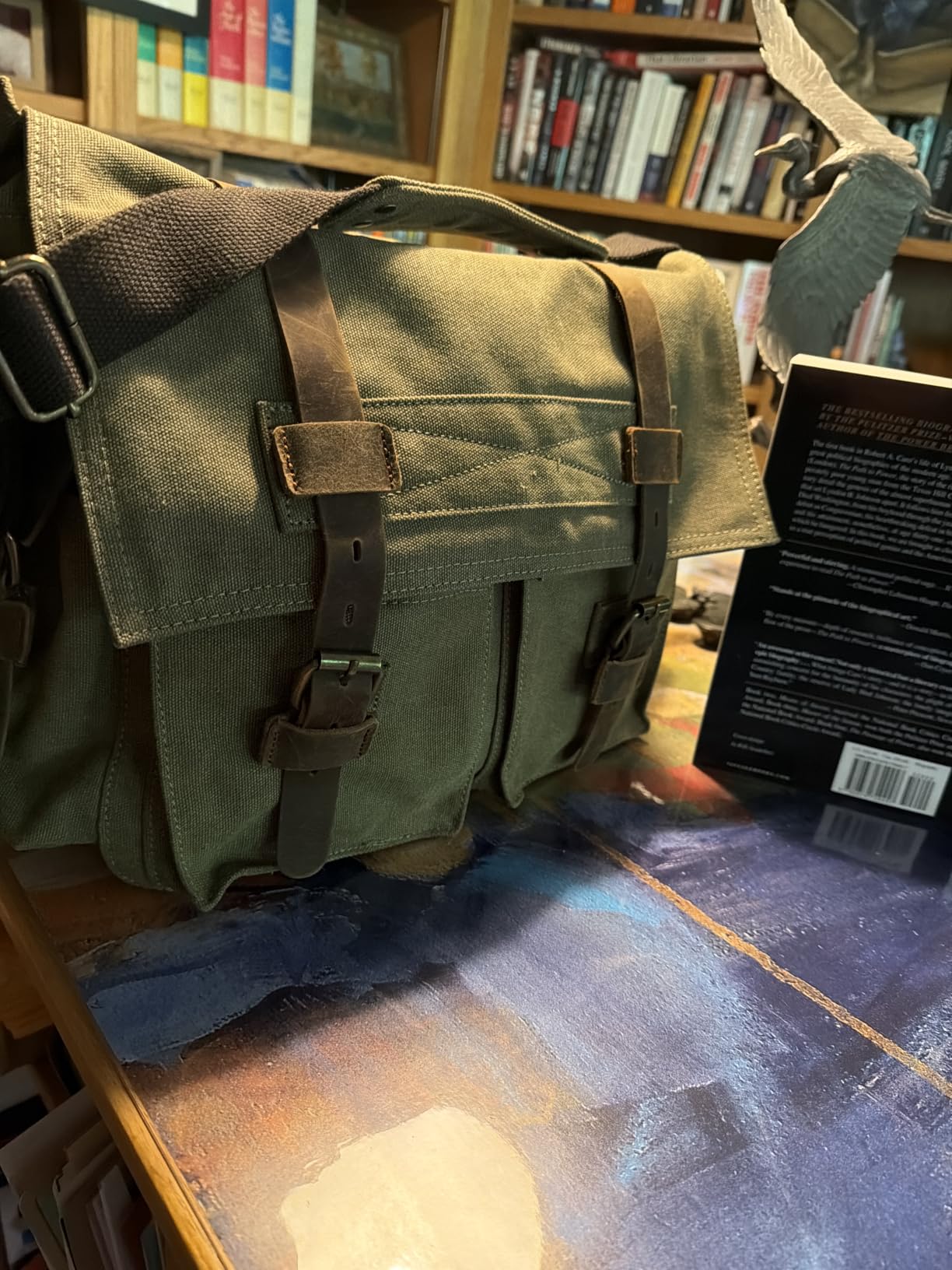 Men's Lightweight Vintage Waterproof Canvas DSLR SLR Shockproof Camera Shoulder Messenger Bag Sling Bag customer photo 1