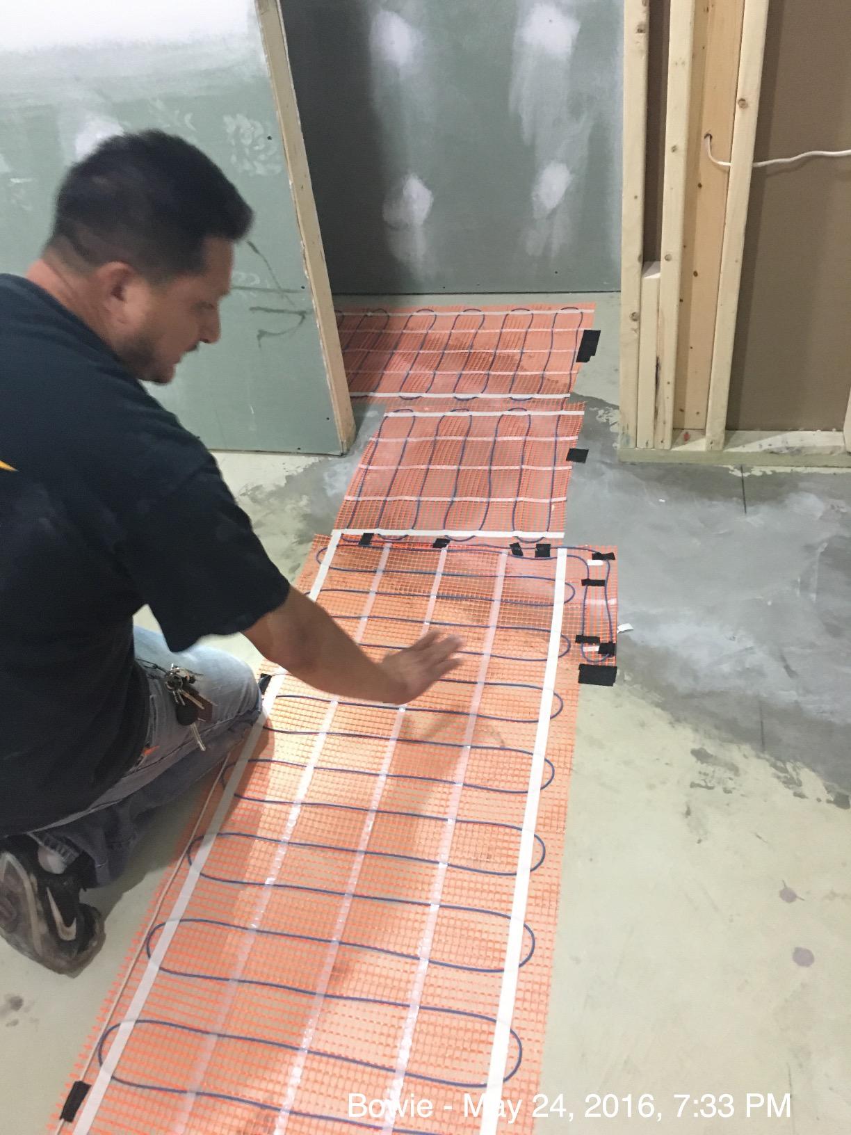 SunTouch TapeMat Electric Radiant Floor Heating Mat, Orange, 120V, 10 Sq Ft | 1/8