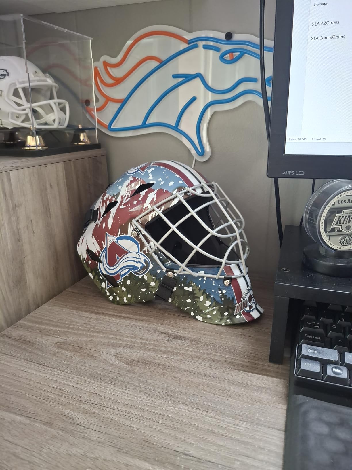 Franklin Sports Team Licensed NHL Hockey Goalie Face Mask - Goalie Mask for Kids Street Hockey - Youth NHL Team Street Hockey Masks customer photo 2