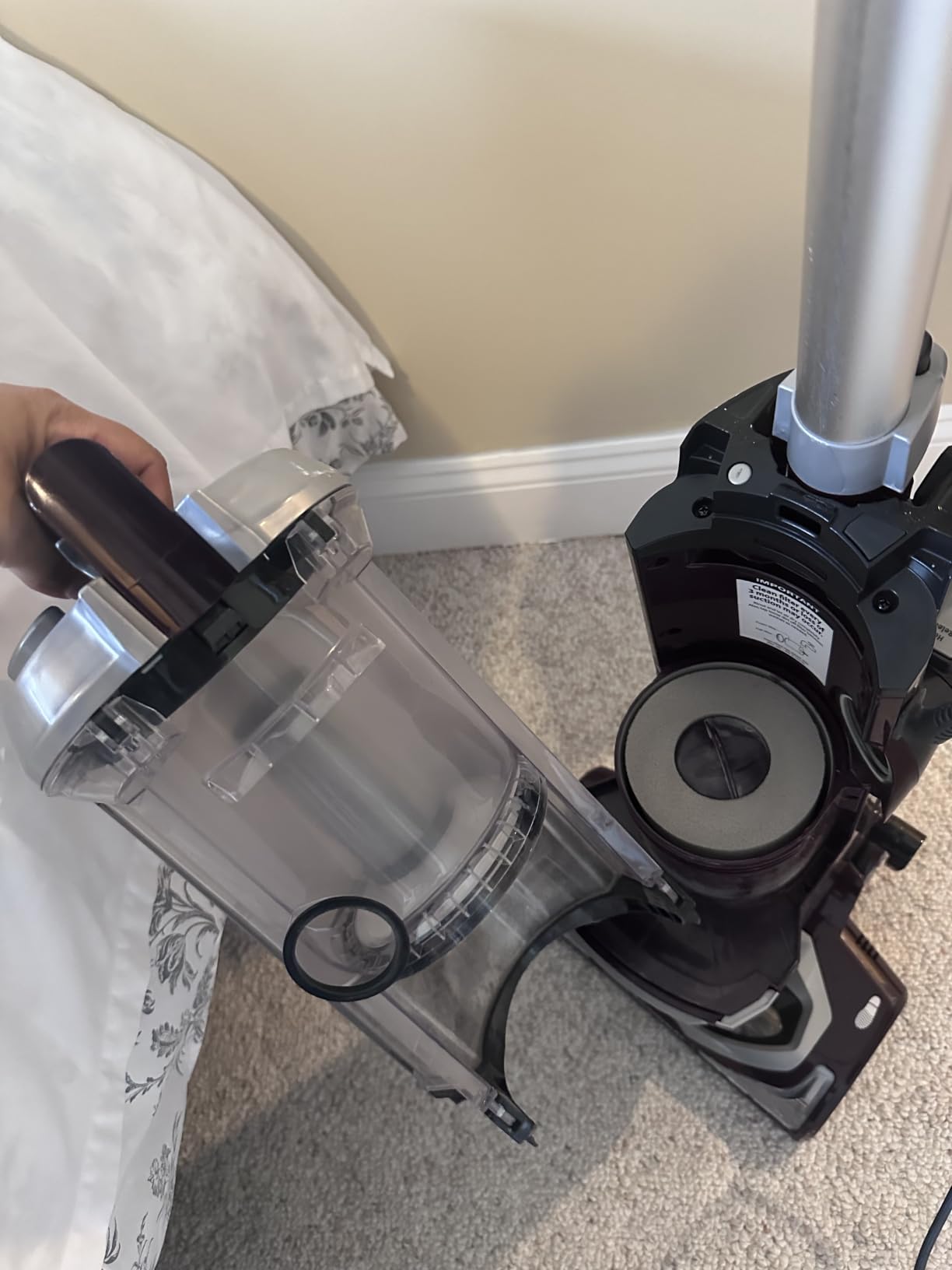 Shark NV752 Rotator Powered Lift-Away TruePet Upright Vacuum with HEPA Filter, Large Dust Cup Capacity, LED Headlights, Upholstery Tool, Pet Power Brush & Crevice Tool, Bordeaux customer photo 2