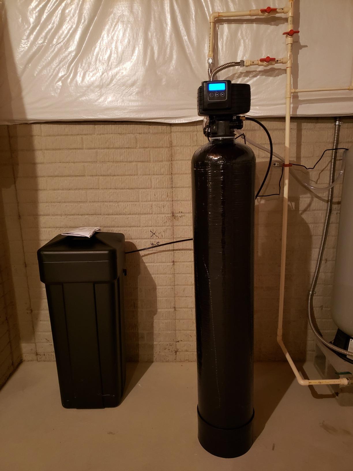 AFWFilters Fleck 5600 SXT Digital Water Softener with 10% Crosslink Resin | Complete System: 48K Grain, Metered On-Demand Control, Chlorine-Resistant, Brine Tank & Bypass Included, Whole House Ready customer photo 2