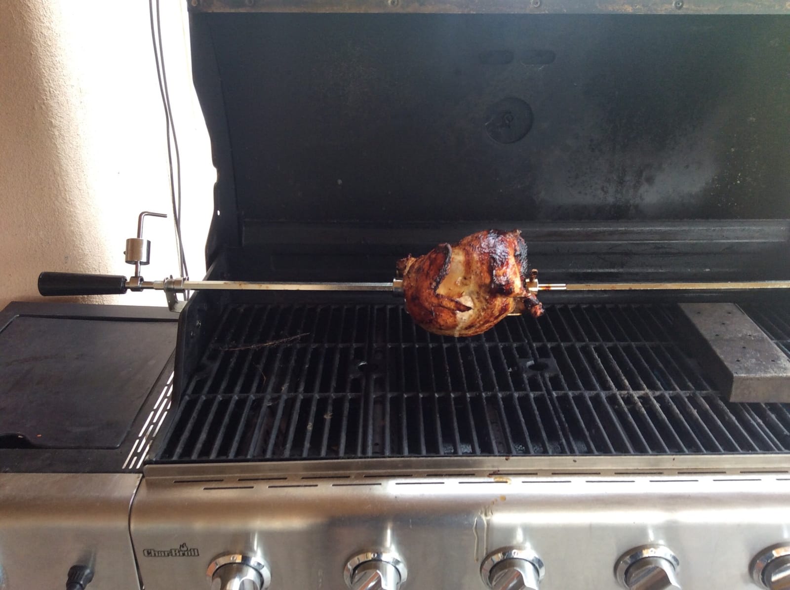 onlyfire Universal Rotisserie Kit with 110V Electric Motor for Gas Grills | Stainless Steel, 45