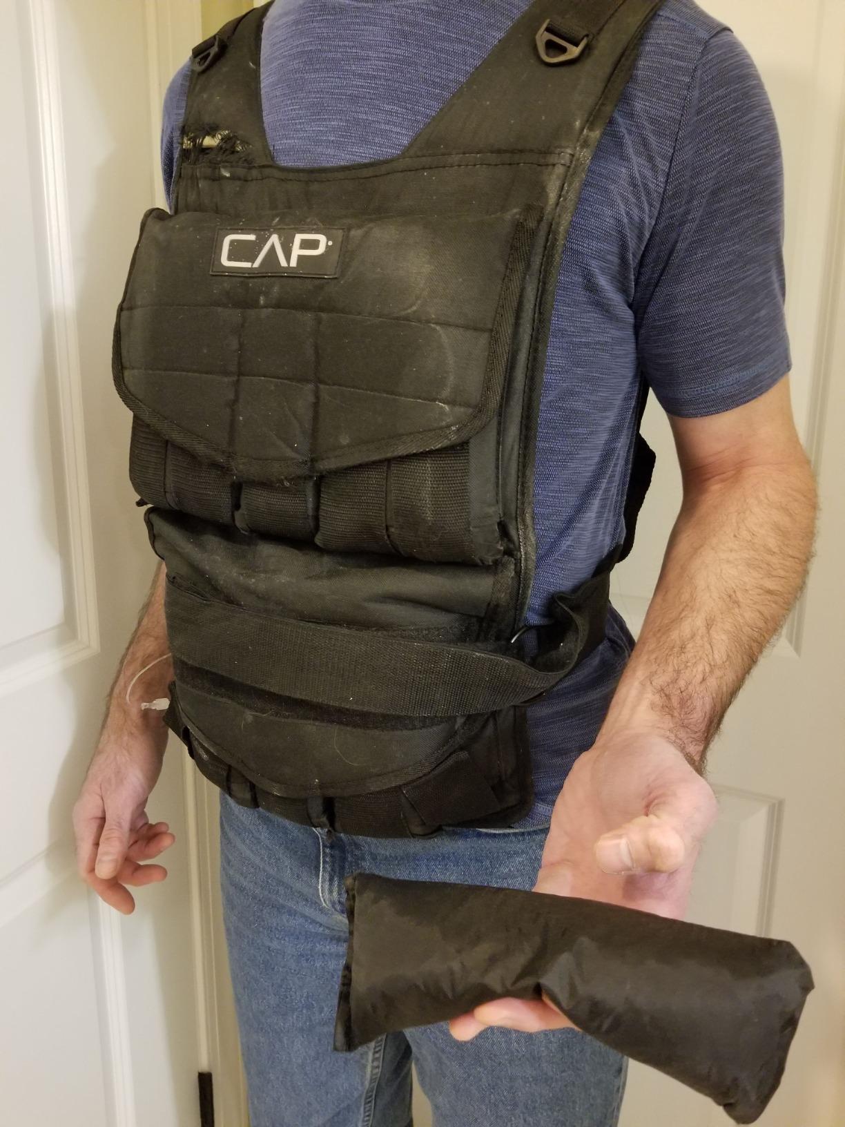 CAP Adjustable Weighted Vest 20-150 lbs for Strength Training, Running & Workouts customer photo 2