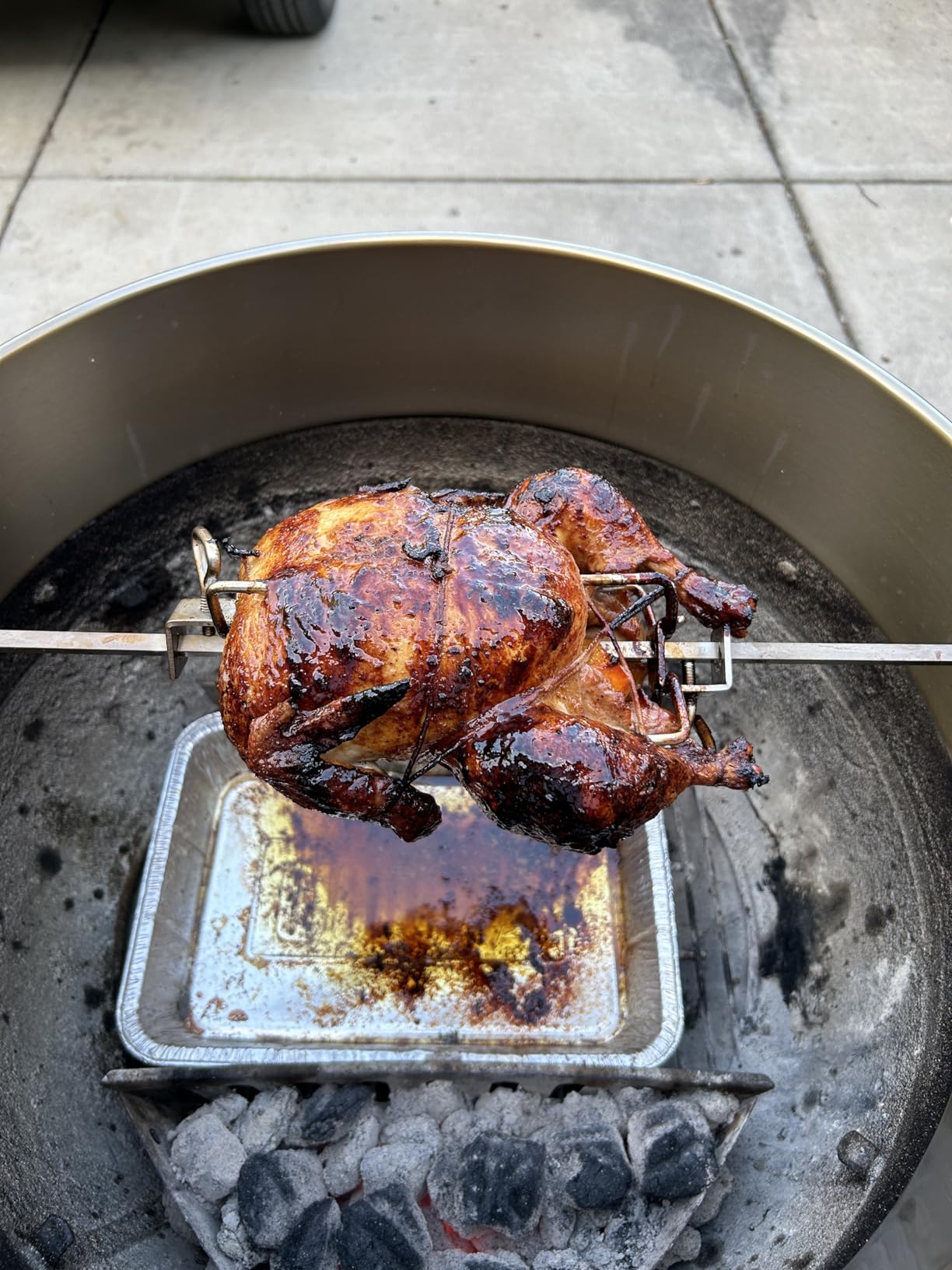 onlyfire Stainless Steel Rotisserie Ring Kit for Weber 22