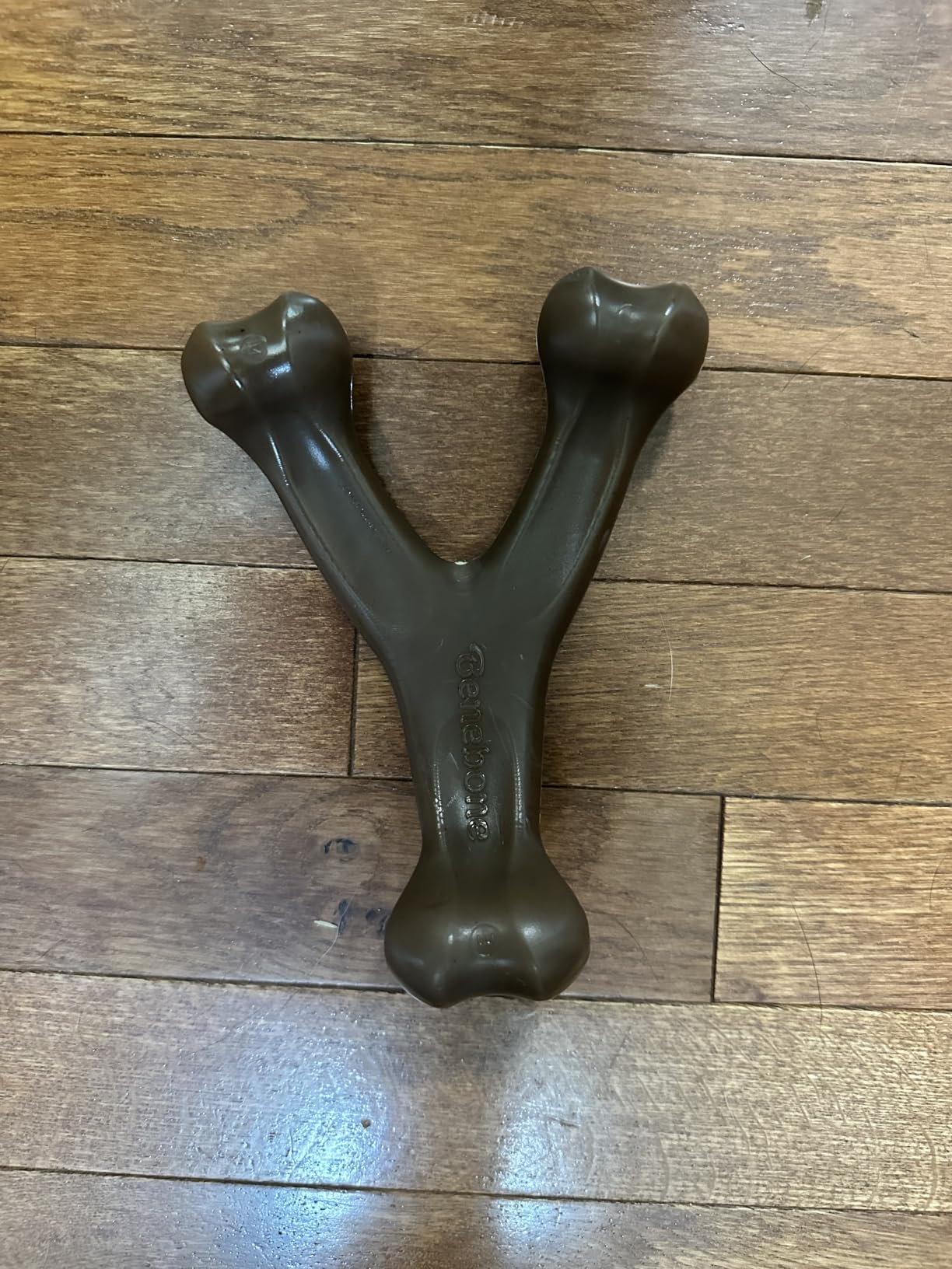 Benebone Wishbone Durable Dog Chew Toy for Aggressive Chewers, Real Peanut, Made in USA, Large customer photo 1