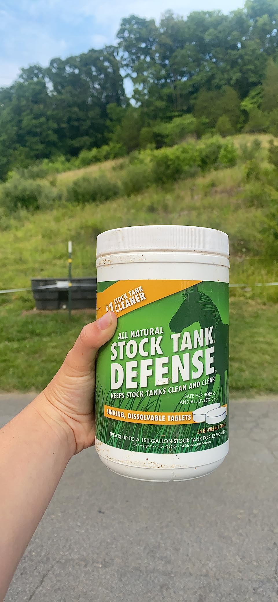 Airmax Stock Tank Defense Livestock Water Trough Cleaner Treatment, 24 Tabs | Clean drinking tanks for horse, cattle, goat & chicken with safe, easy-to-use tablet for farming & agricultural use customer photo 1