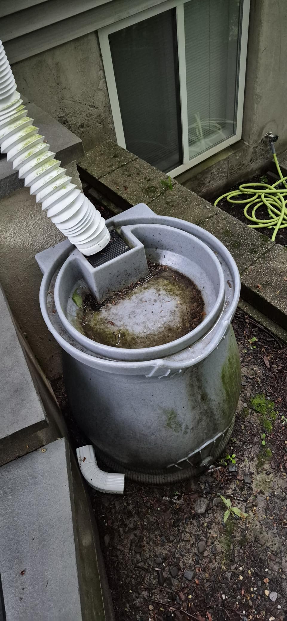 Rain Wizard Urn Shaped Water Collection Barrel, 50 Gallon | Light Granite- Plastic Resin Rain Barrel, Rainwater Collector with Self-Draining Planter Top & Meshed Screen to Block Debris customer photo 1